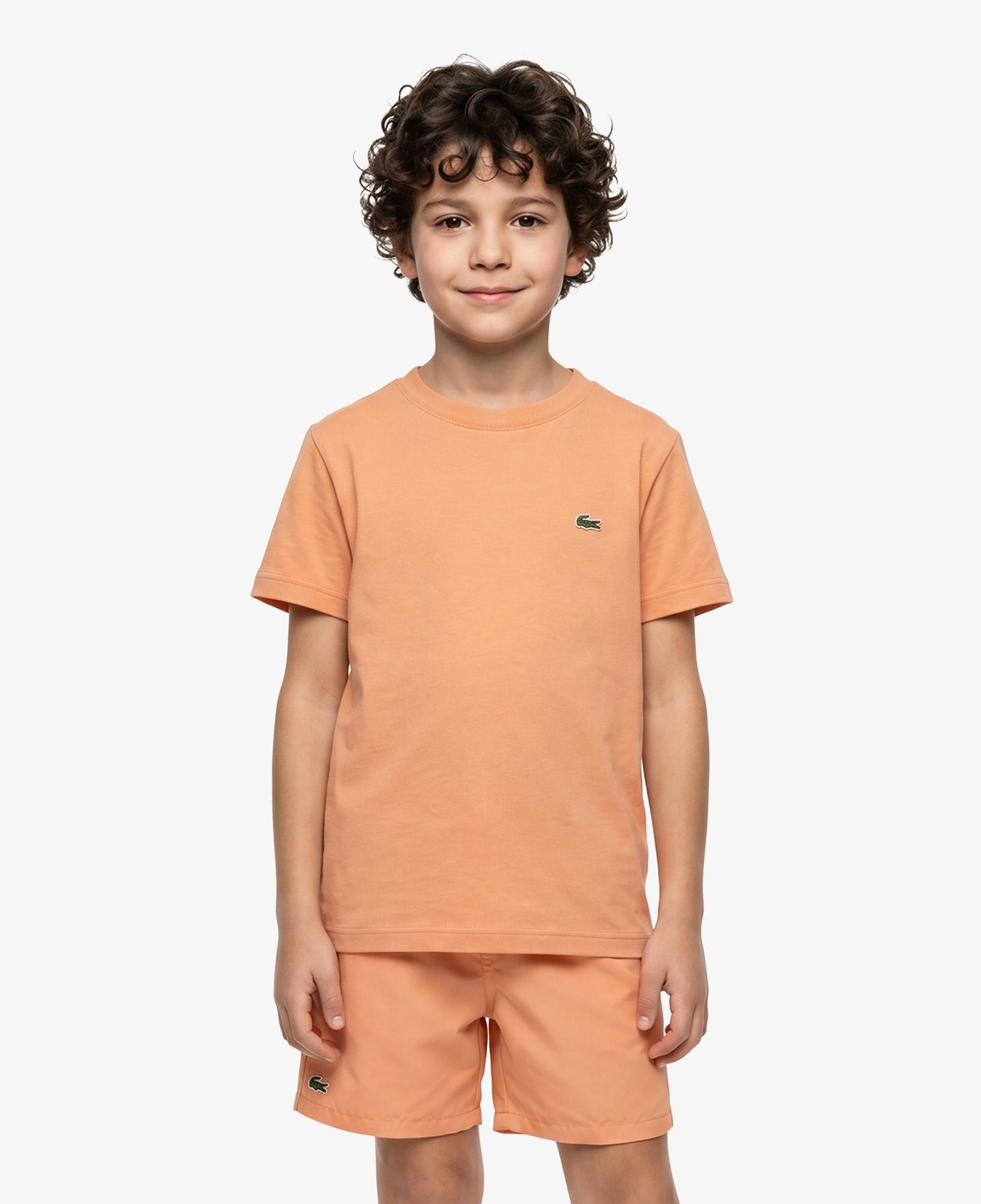 Çocuk Bisiklet Yaka Turuncu T-Shirt