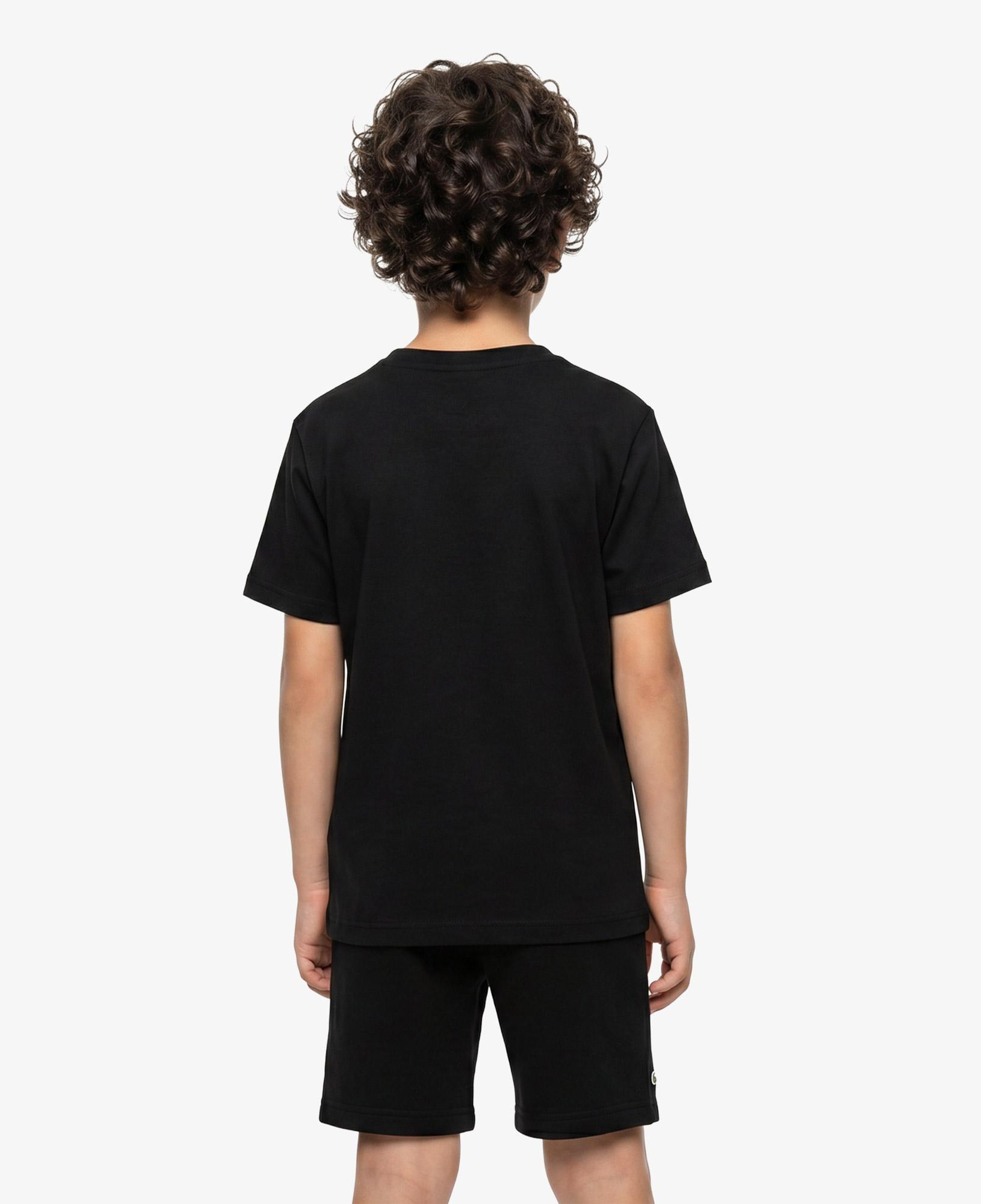 Çocuk Bisiklet Yaka Siyah T-Shirt