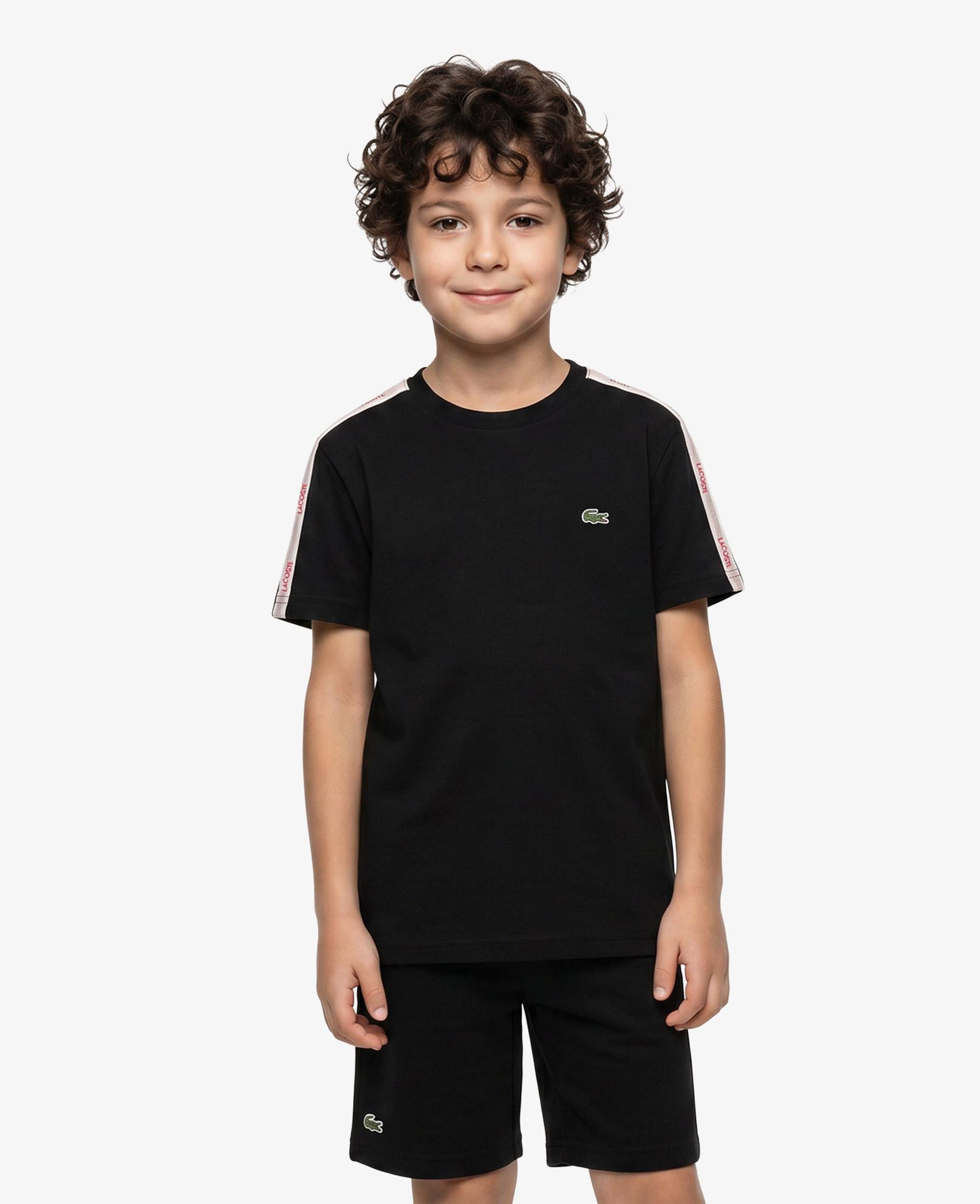 Çocuk Bisiklet Yaka Siyah T-Shirt