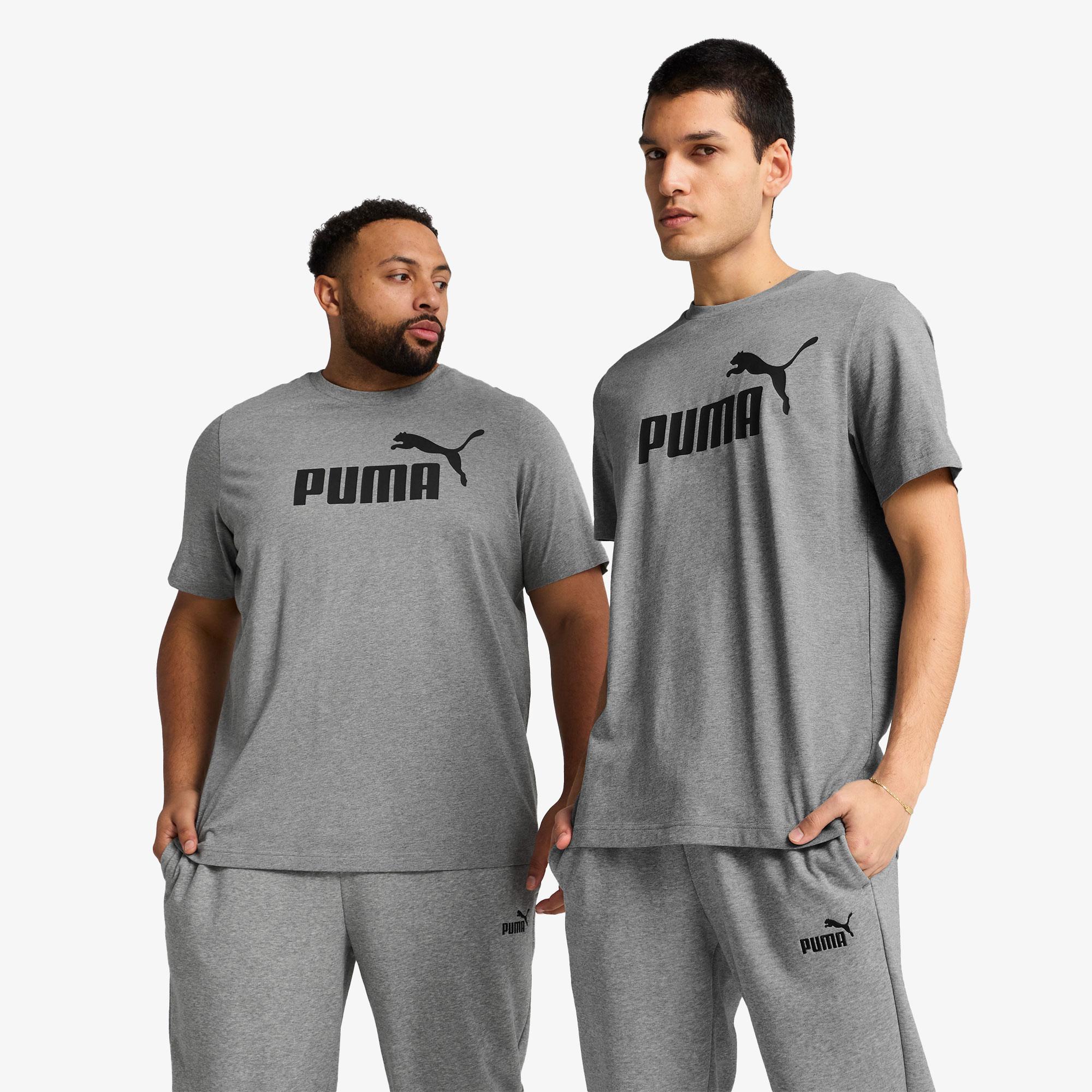 Puma Essentials No. 1 Logo Erkek Gri T-Shirt