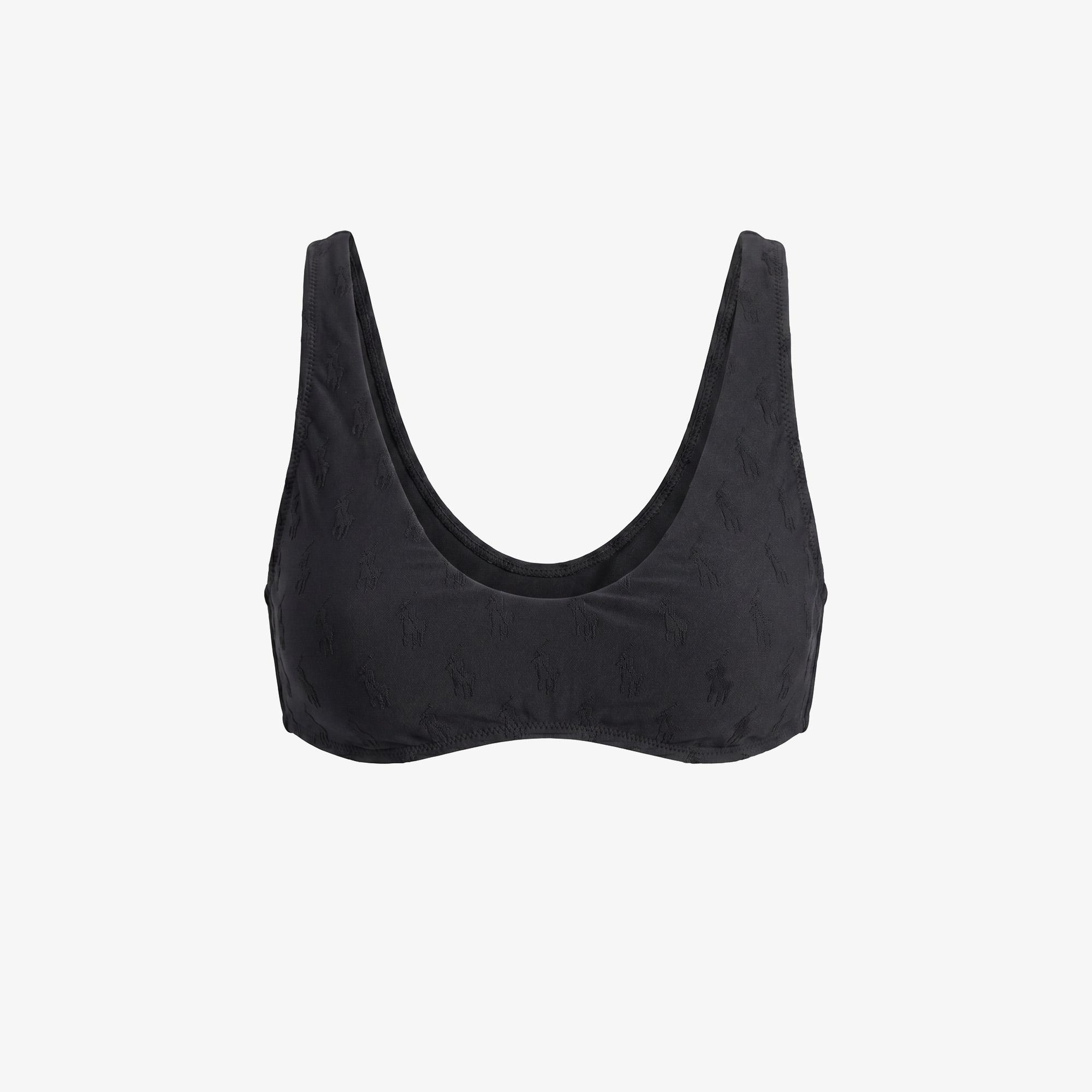 Polo Ralph Lauren Deep Scoop Kadın Siyah Bikini Üstü