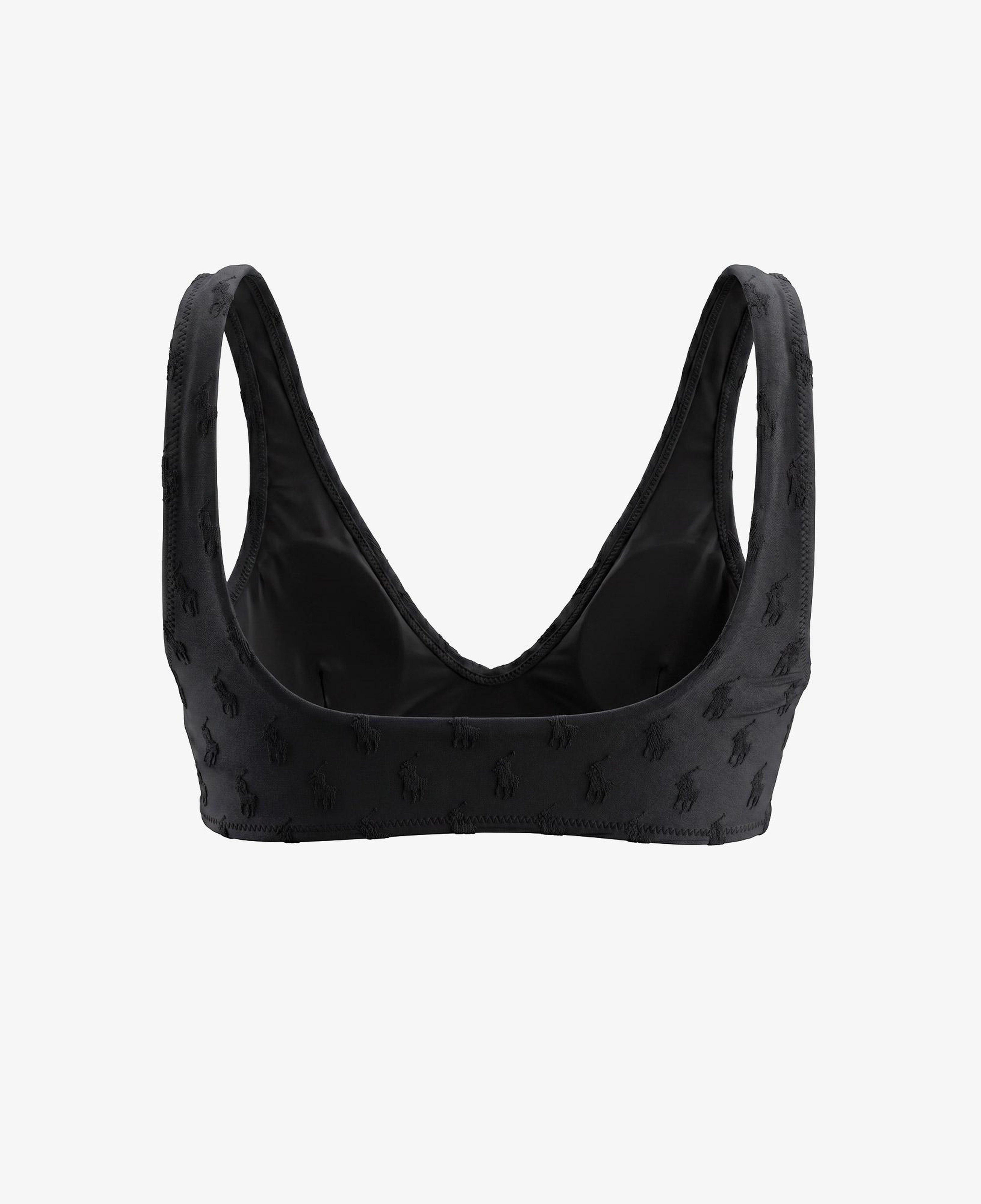 Polo Ralph Lauren Deep Scoop Kadın Siyah Bikini Üstü