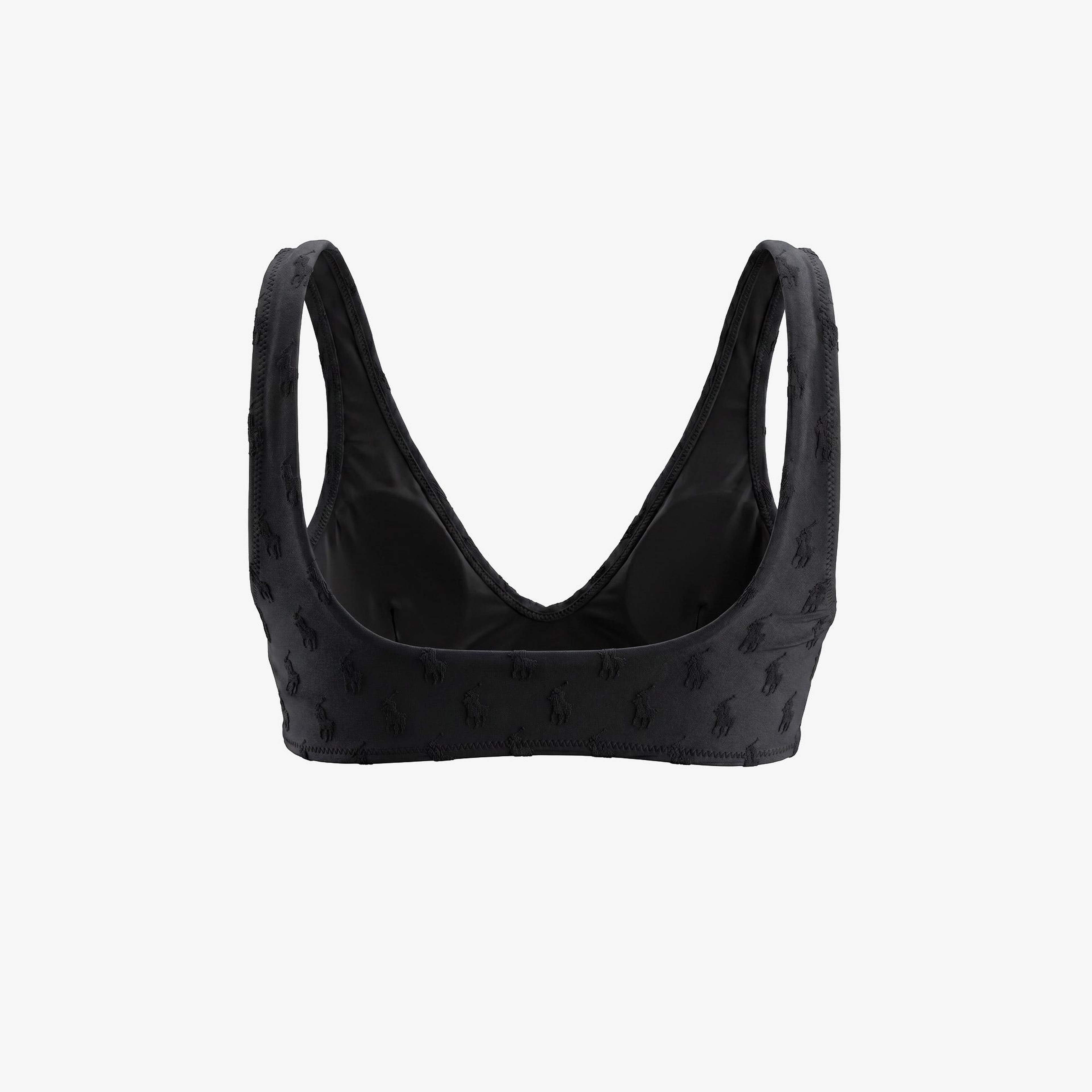 Polo Ralph Lauren Deep Scoop Kadın Siyah Bikini Üstü