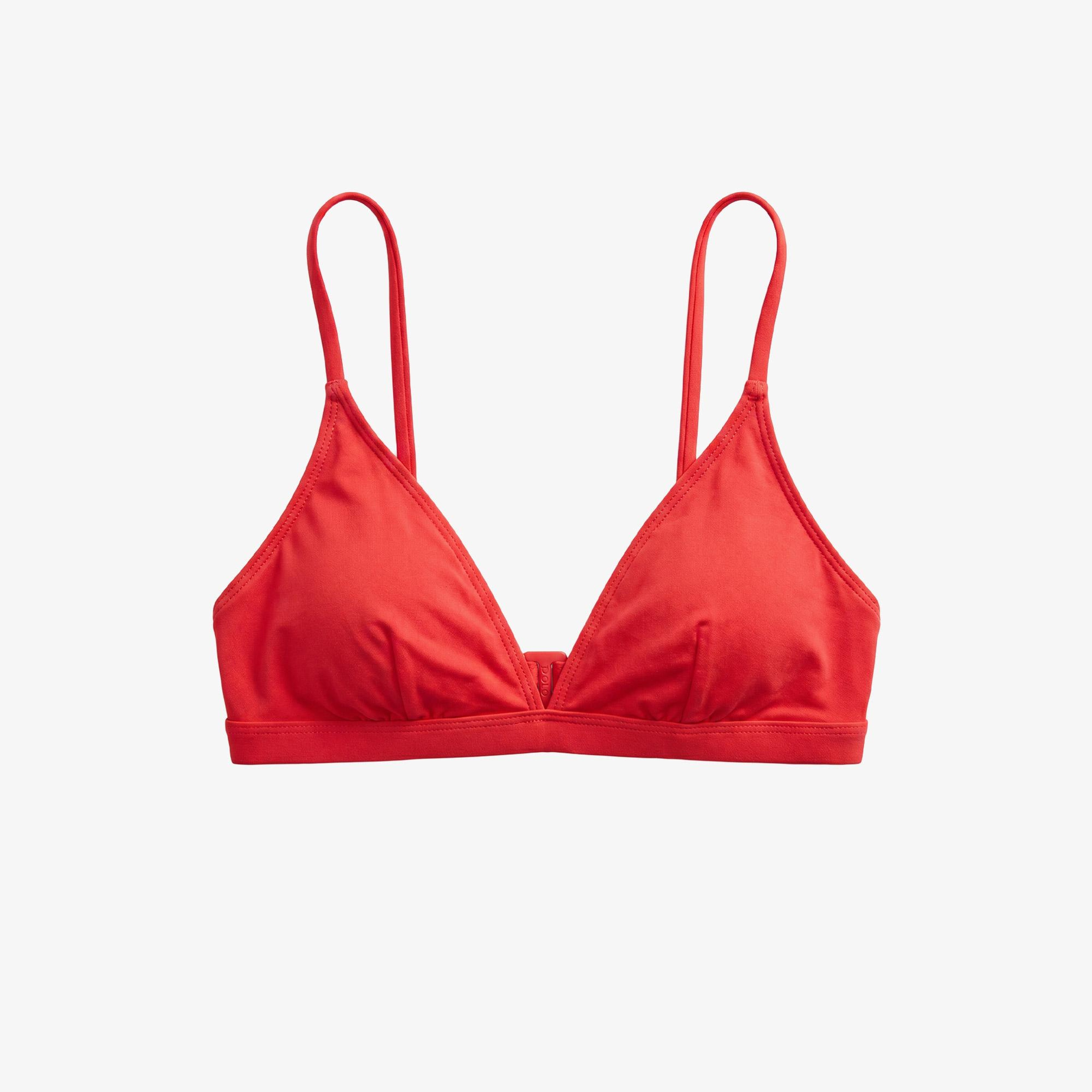 Polo Ralph Lauren V Yaka Kadın Kırmızı Bikini Üstü