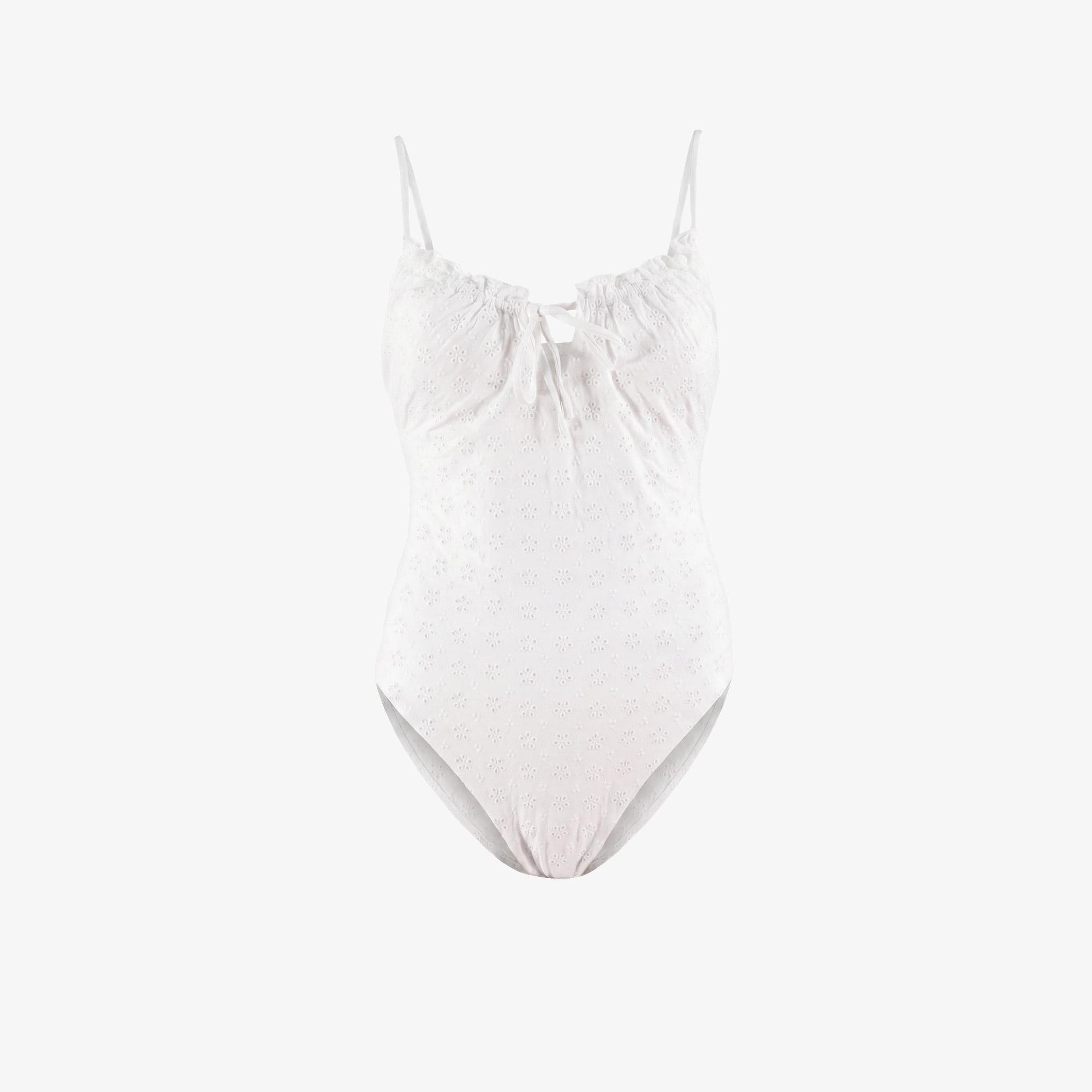 Polo Ralph Lauren Keyhole Lingerie Kadın Beyaz Mayo