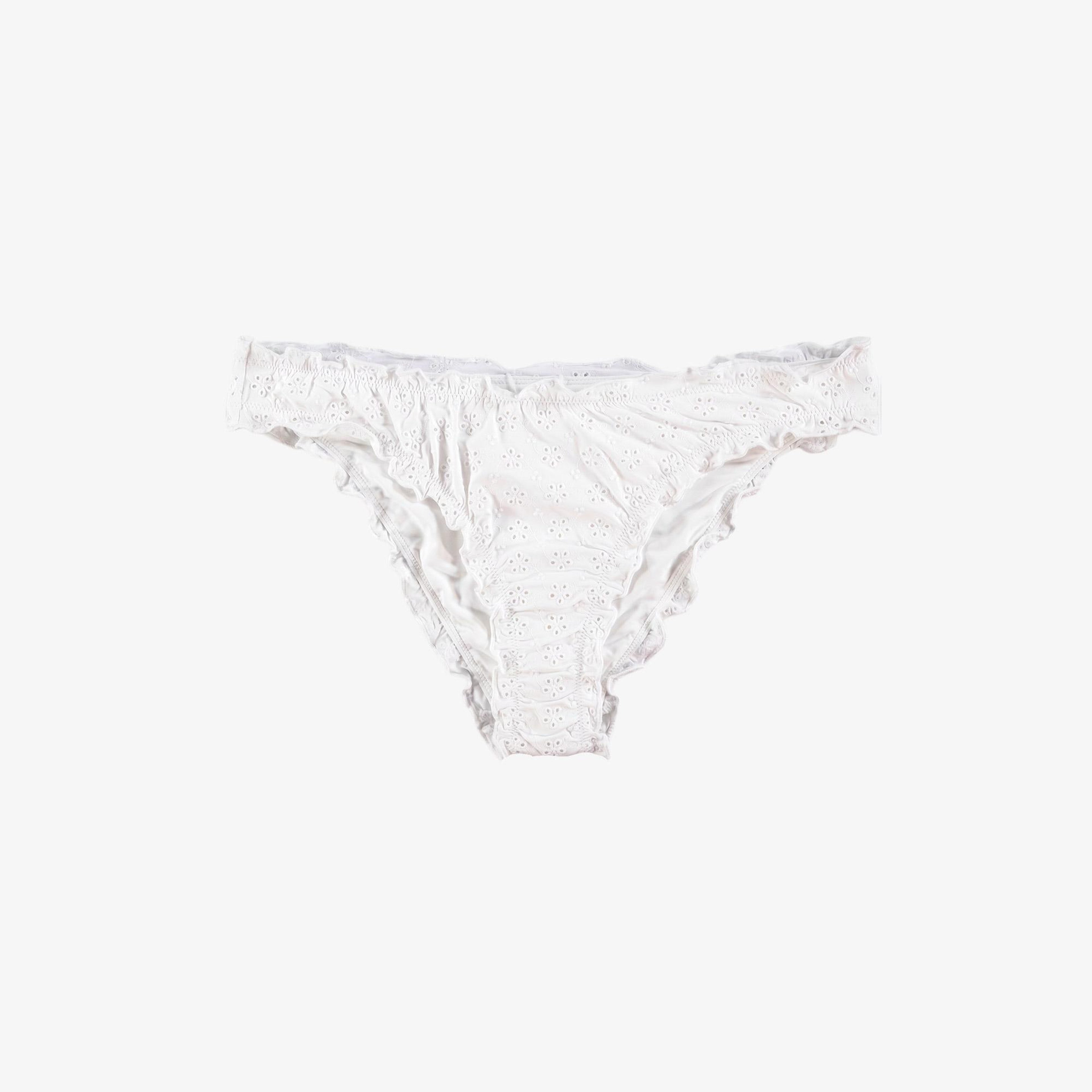 Polo Ralph Lauren Ruffle High Leg Scoop Kadın Beyaz Bikini Altı