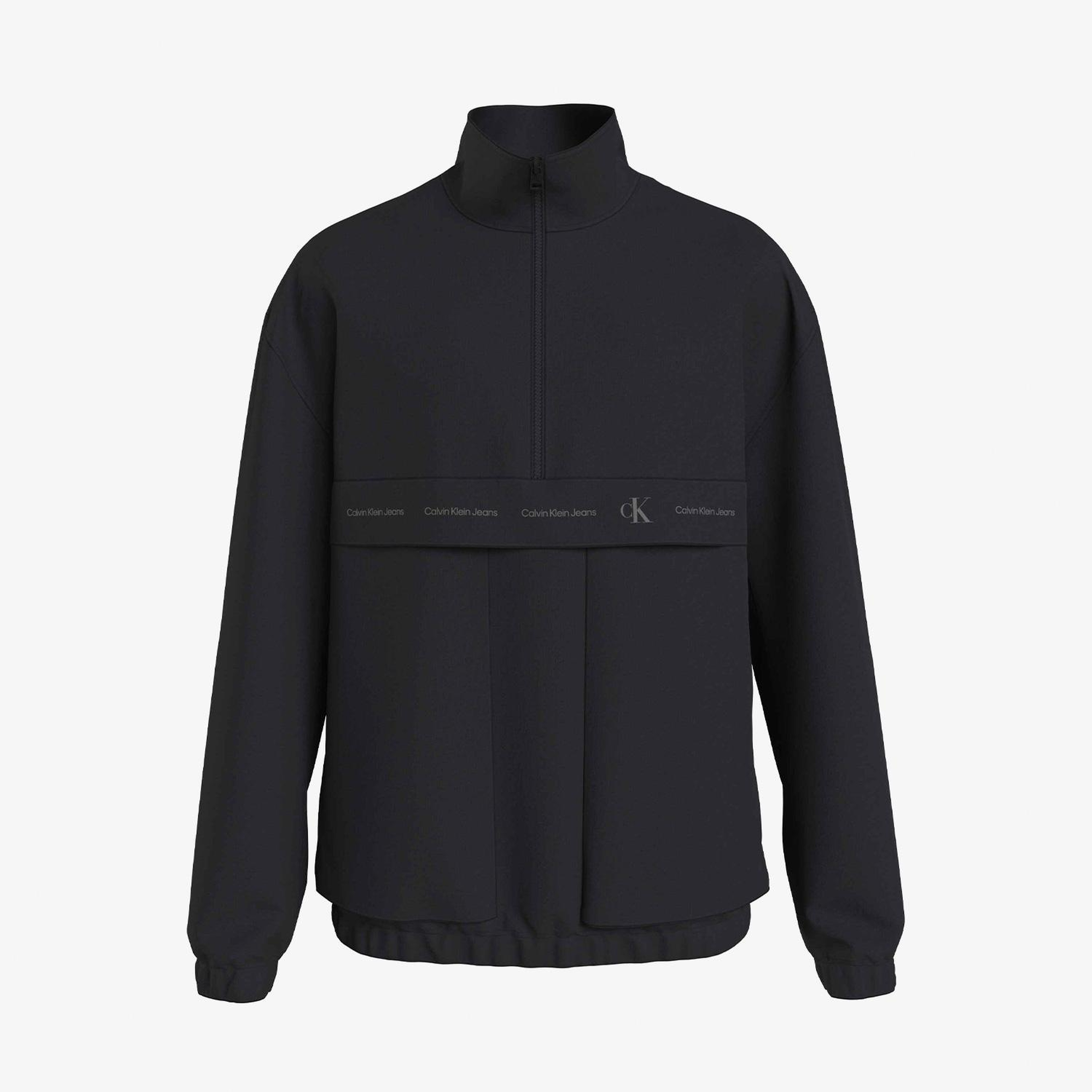 Calvin Klein Jeans Logo Repeat Erkek Siyah Sweatshirt