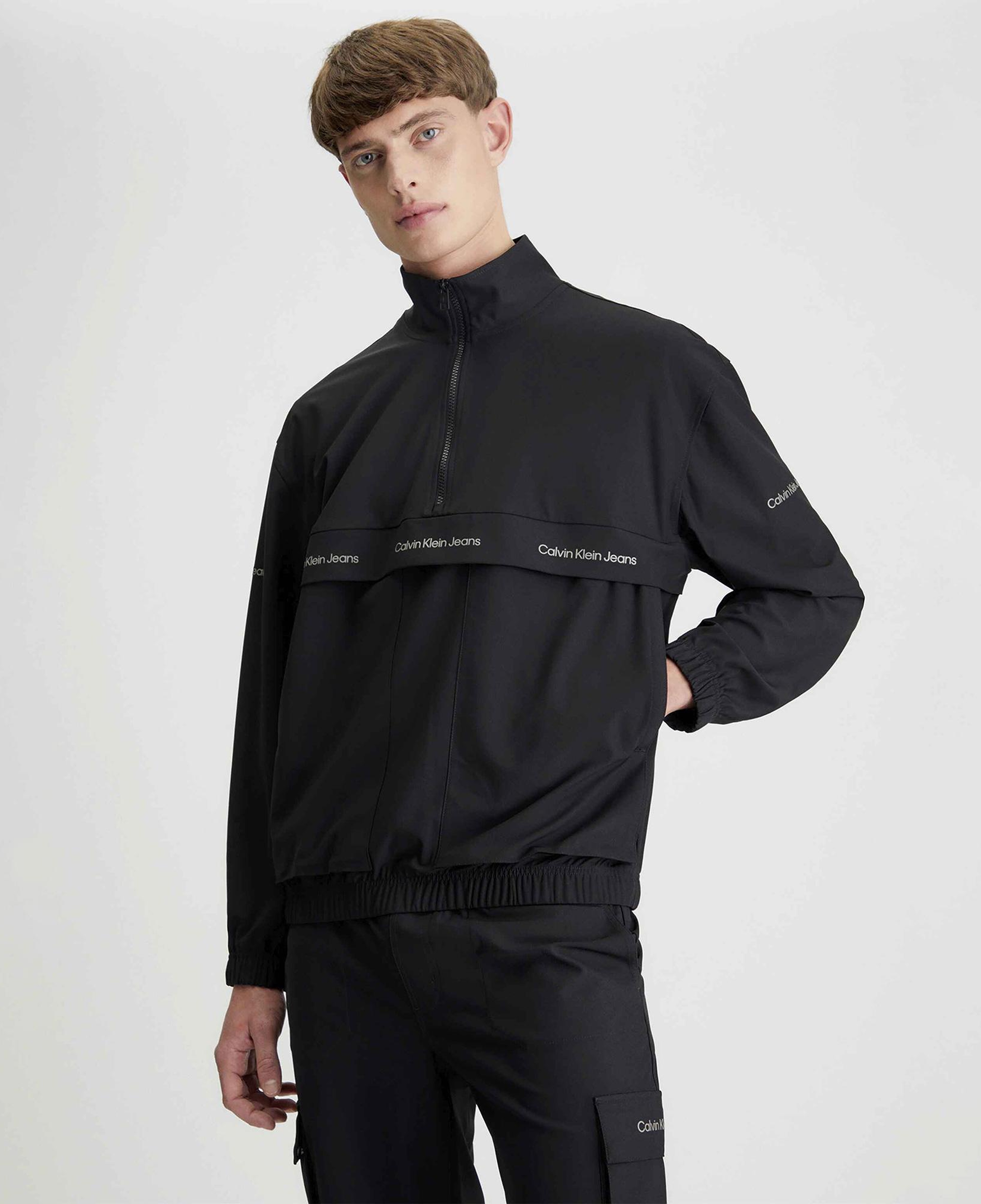 Calvin Klein Jeans Logo Repeat Erkek Siyah Sweatshirt