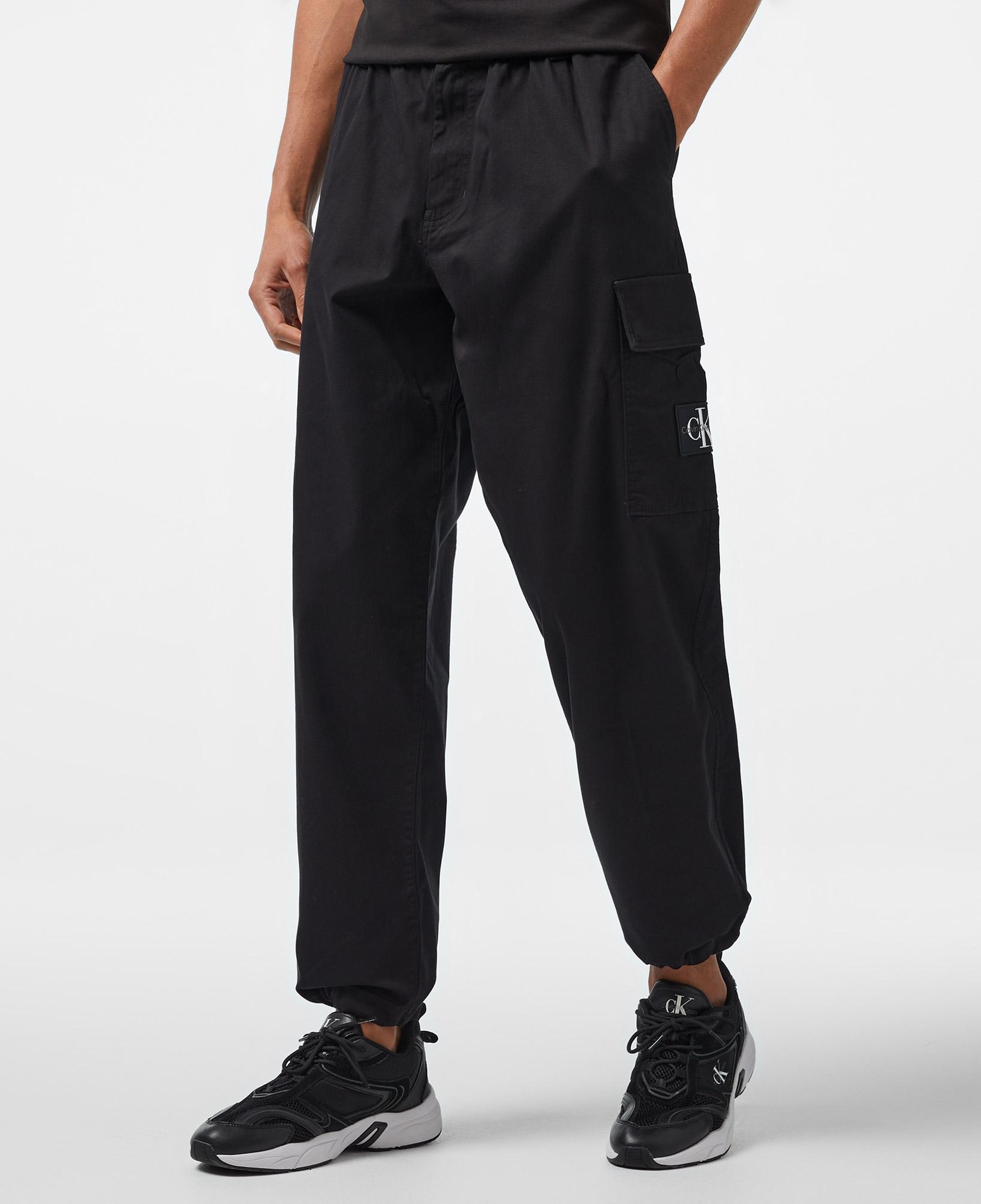 Calvin Klein Jeans Regular Straight Erkek Siyah Kargo Pantolon