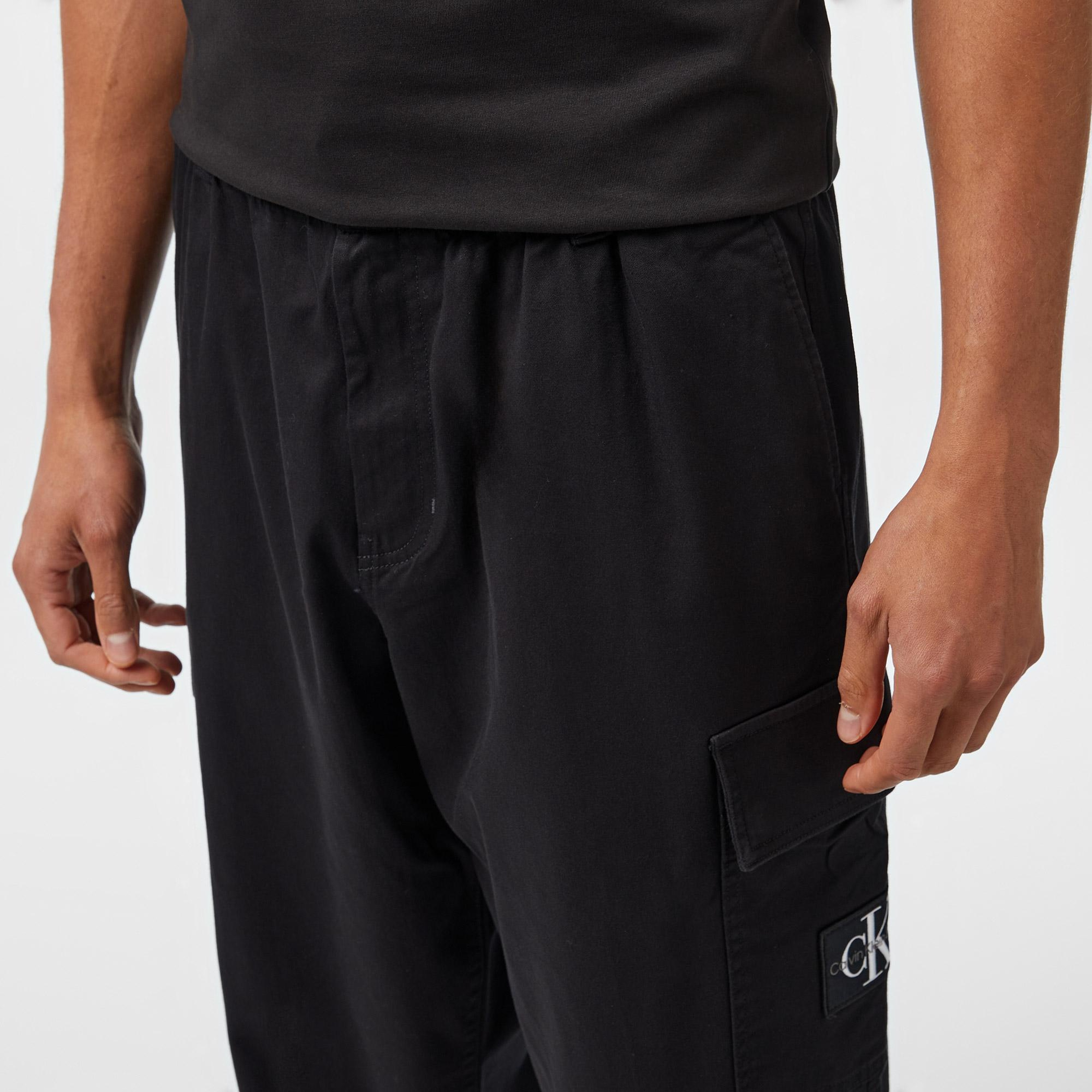 Calvin Klein Jeans Regular Straight Erkek Siyah Kargo Pantolon