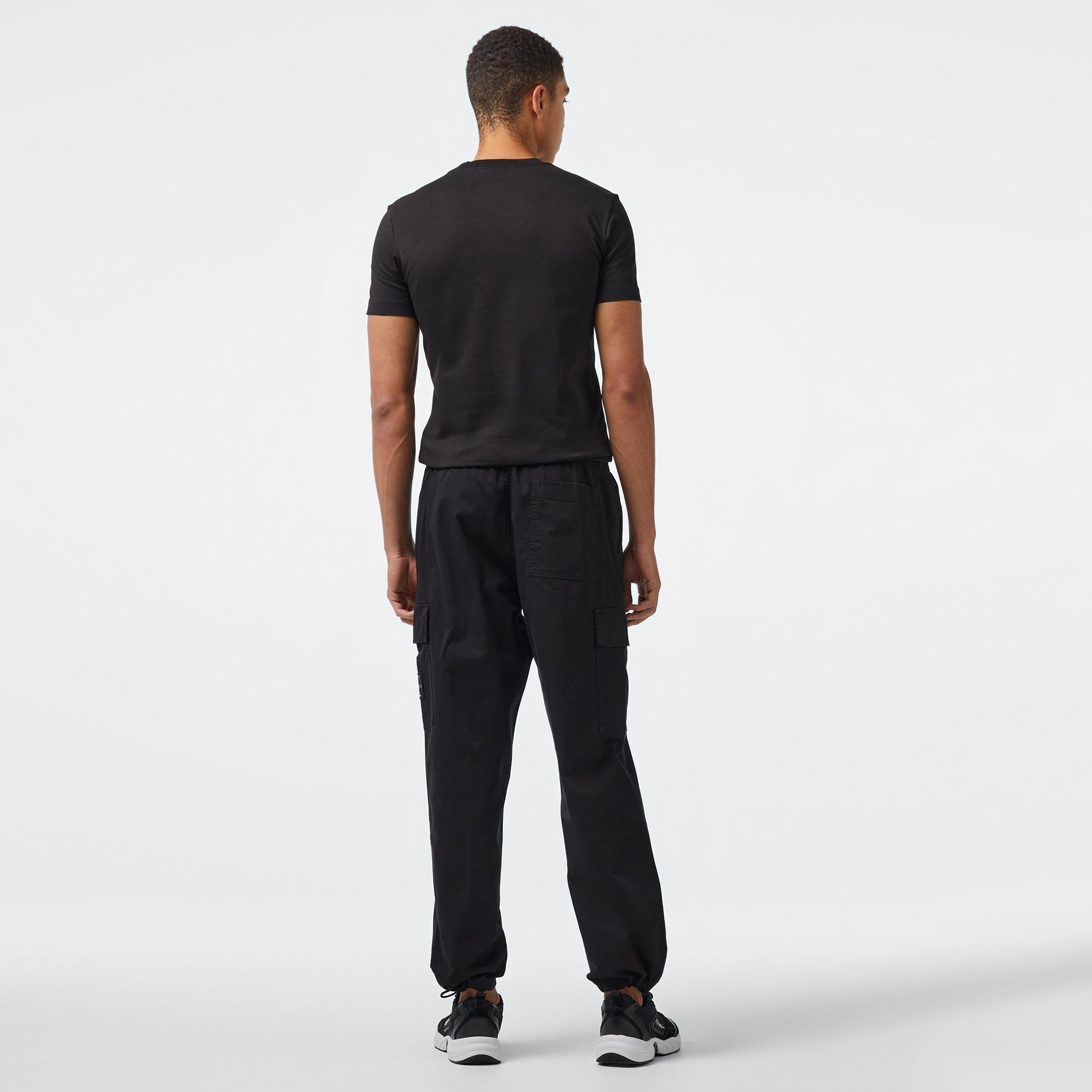 Calvin Klein Jeans Regular Straight Erkek Siyah Kargo Pantolon