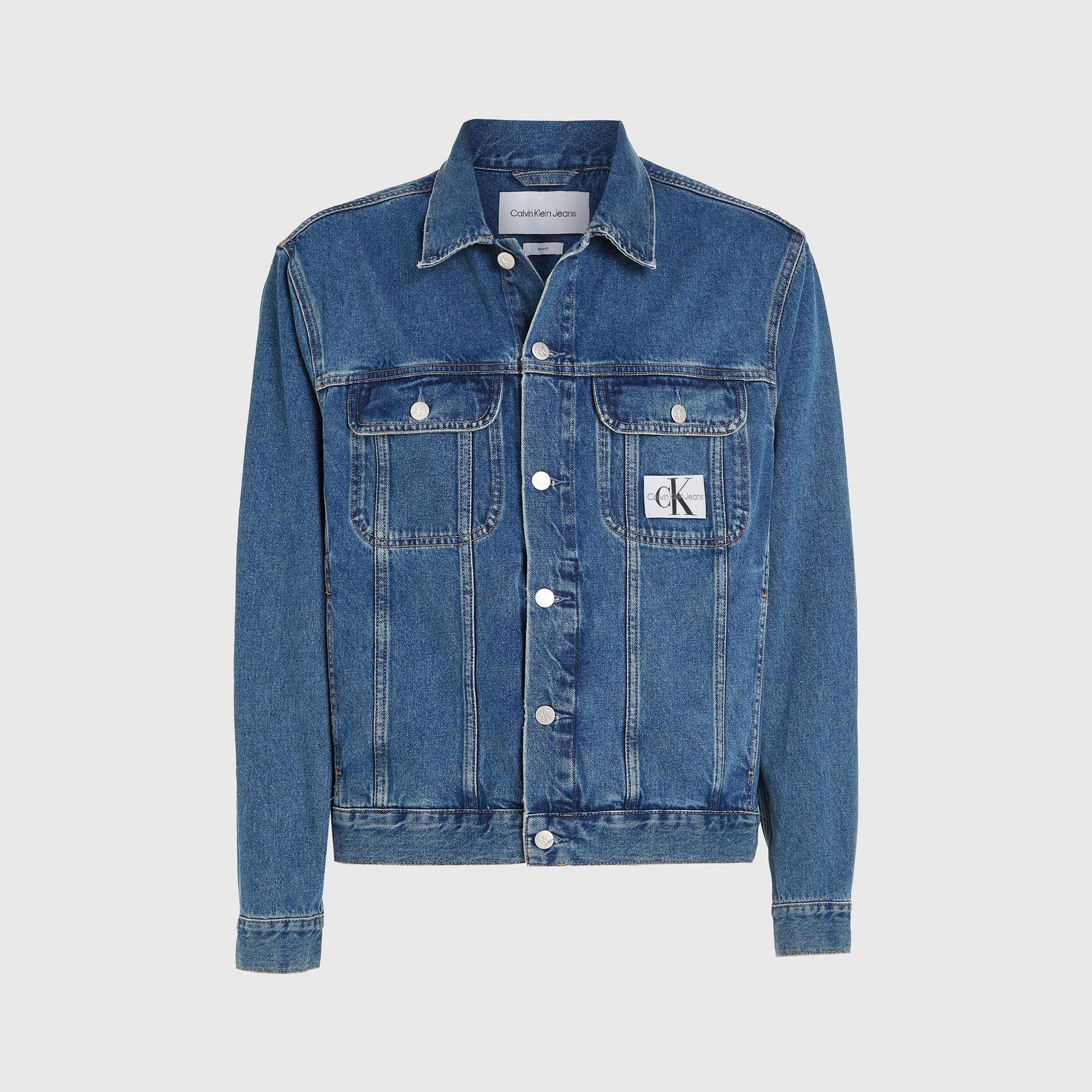 Calvin Klein Jeans Erkek Mavi Ceket