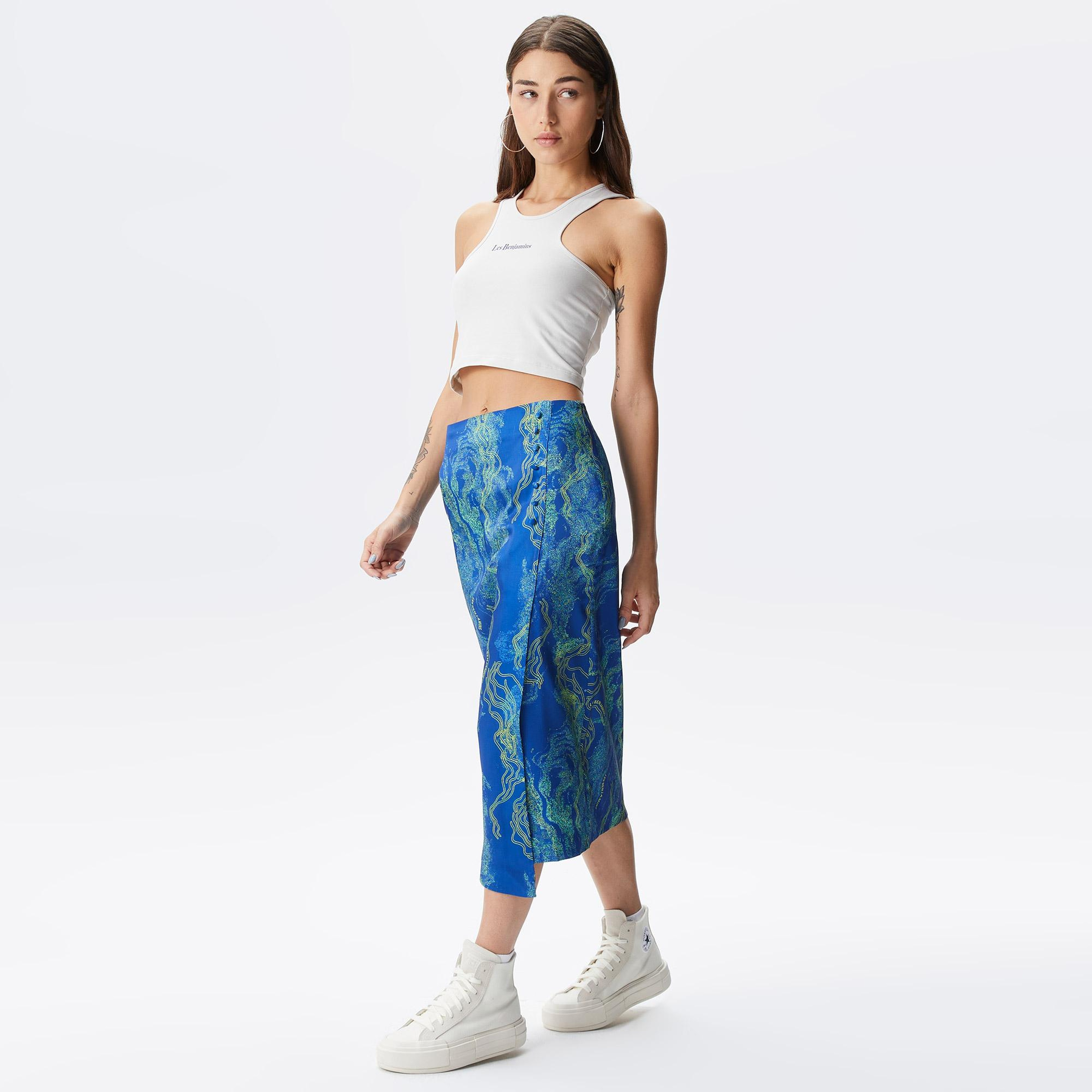 Les Benjamins Kısmet Voyage East to West 003 Kadın Mavi Etek