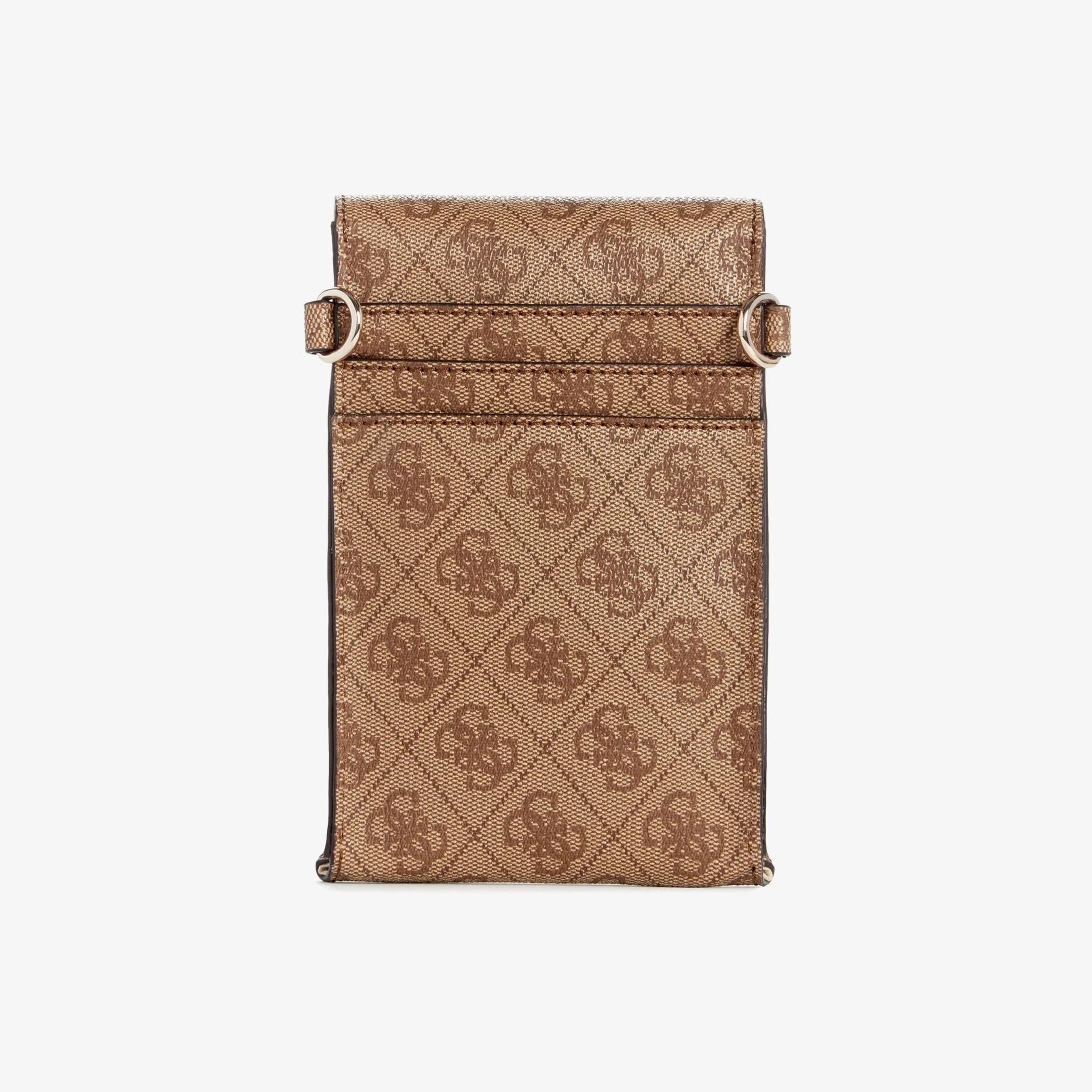 Guess Latona Mini Tote 11810 Kadın Kahverengi Çıkarılabilir Askılı Mini Cüzdanlı Çanta