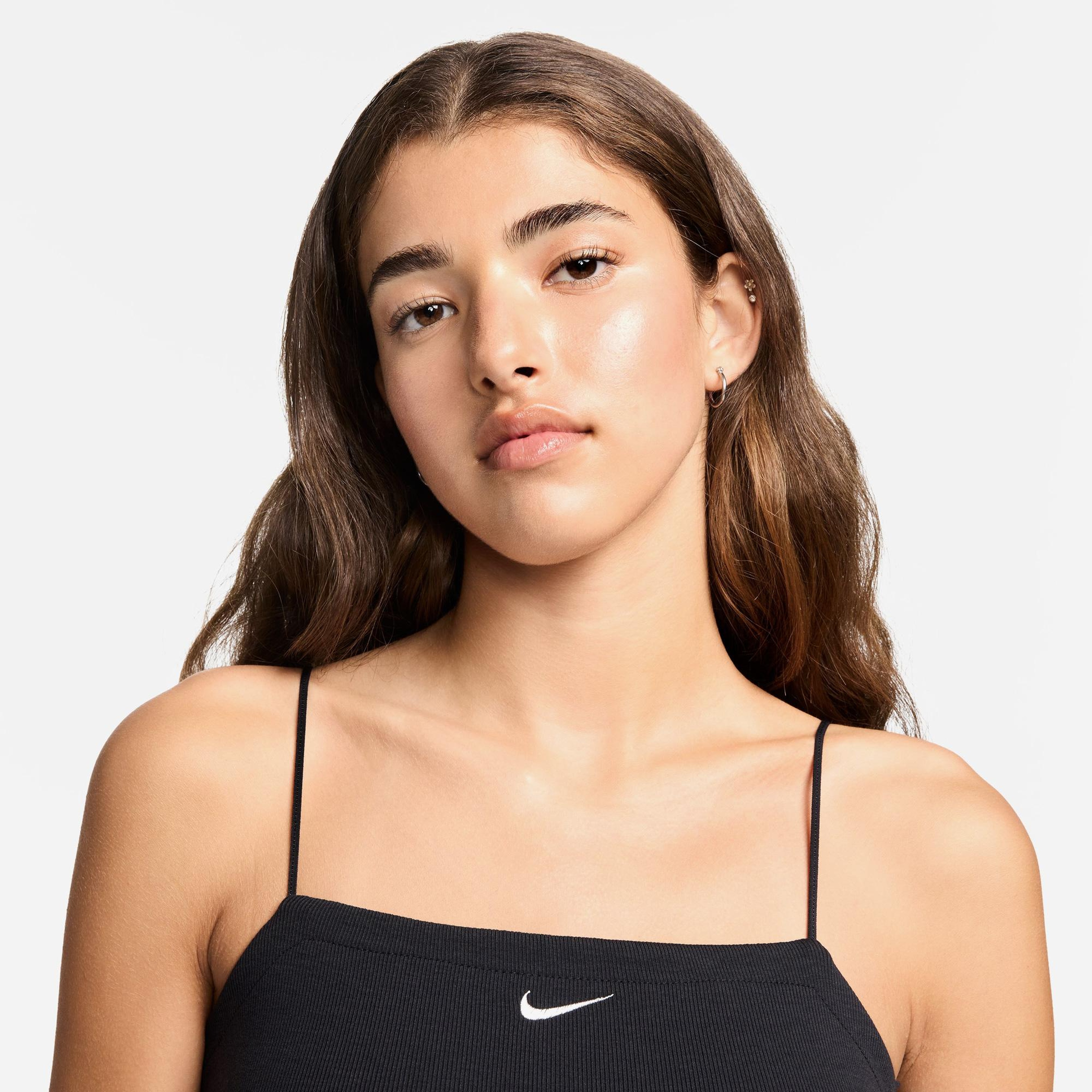 Nike Sportswear Chill Knit Kadın Siyah Elbise