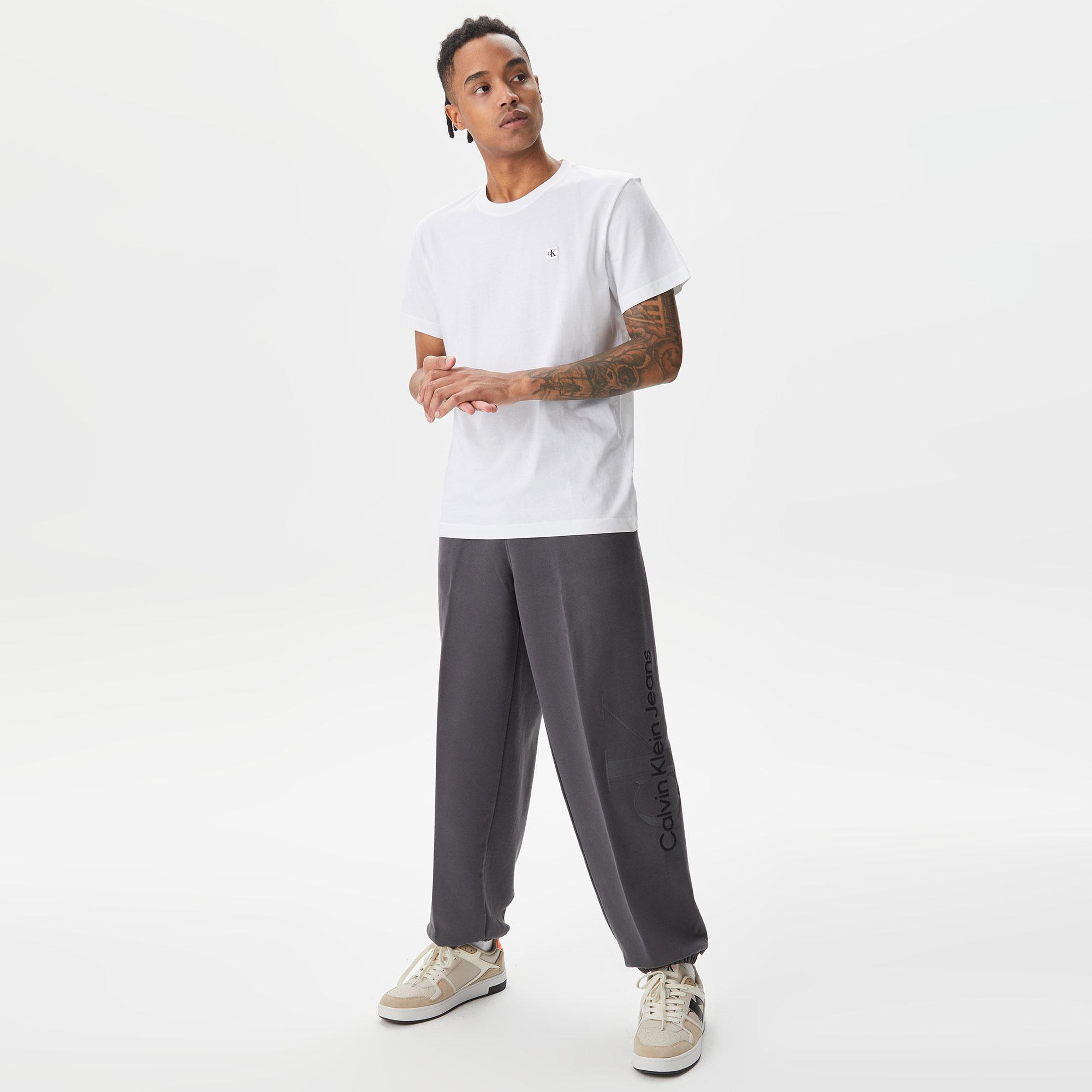 Calvin Klein Jeans Cap Warm Weather Erkek Beyaz T-shirt