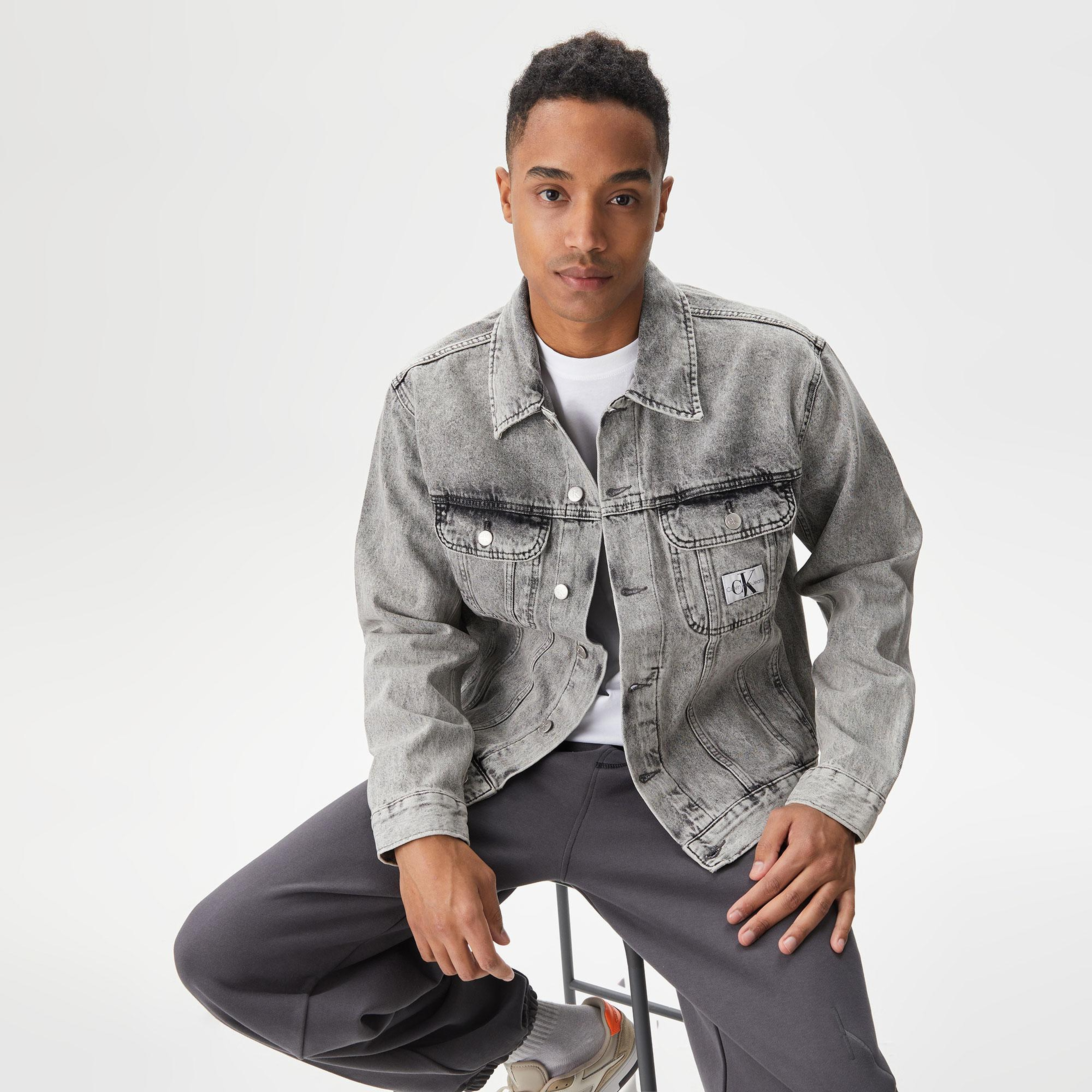 Calvin Klein Jeans Erkek Gri Ceket