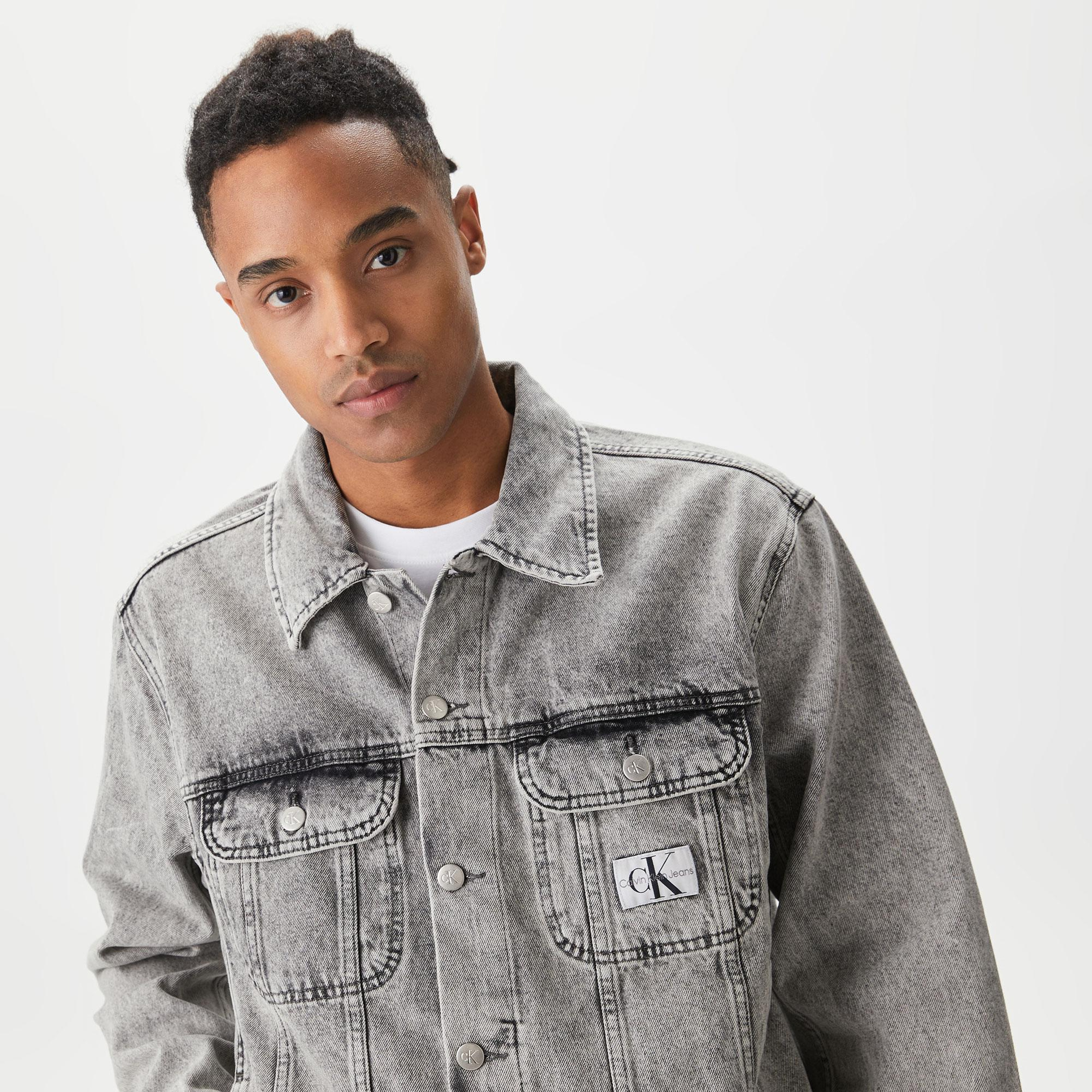 Calvin Klein Jeans Erkek Gri Ceket