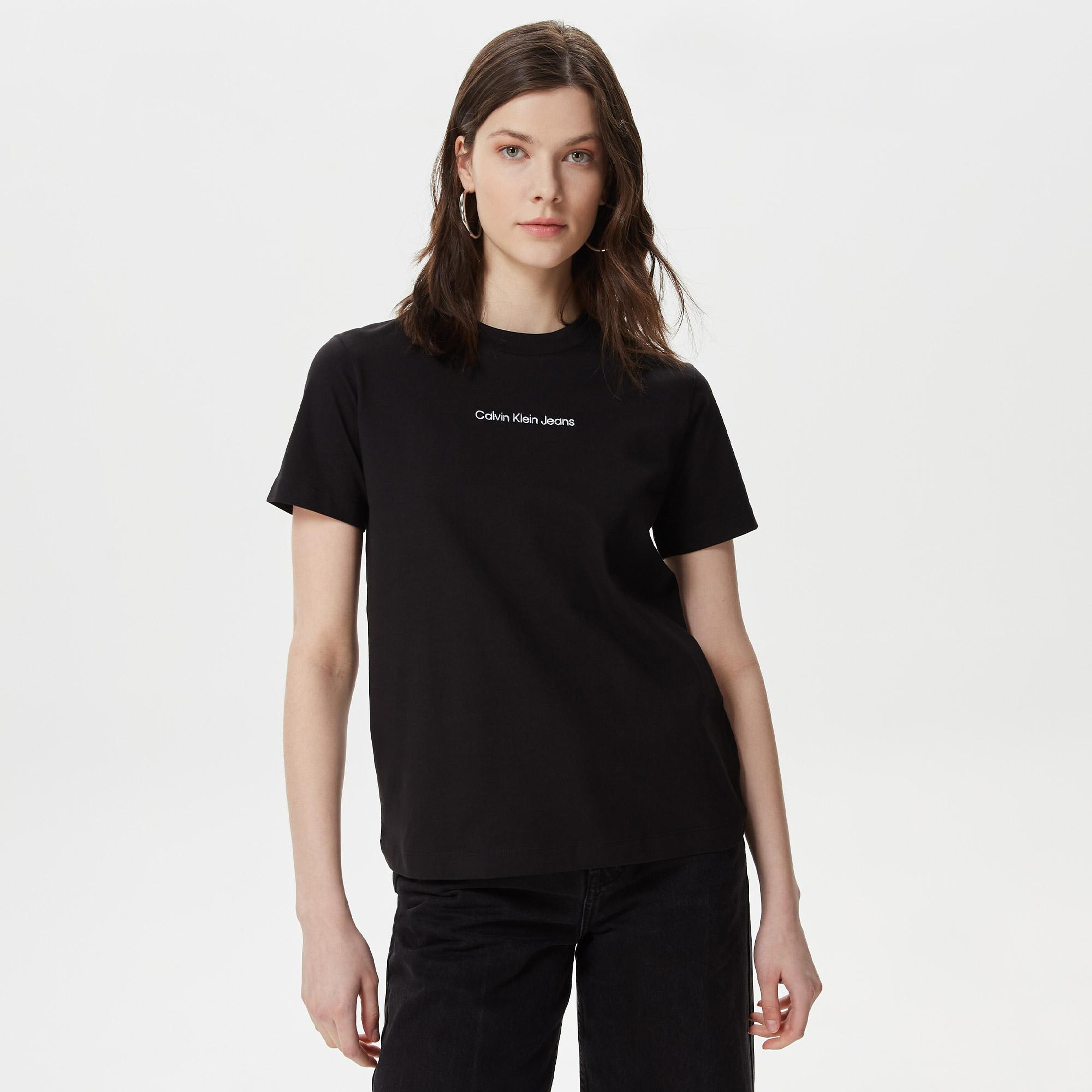 Calvin Klein Institutional Straight Siyah Kadın T-Shirt