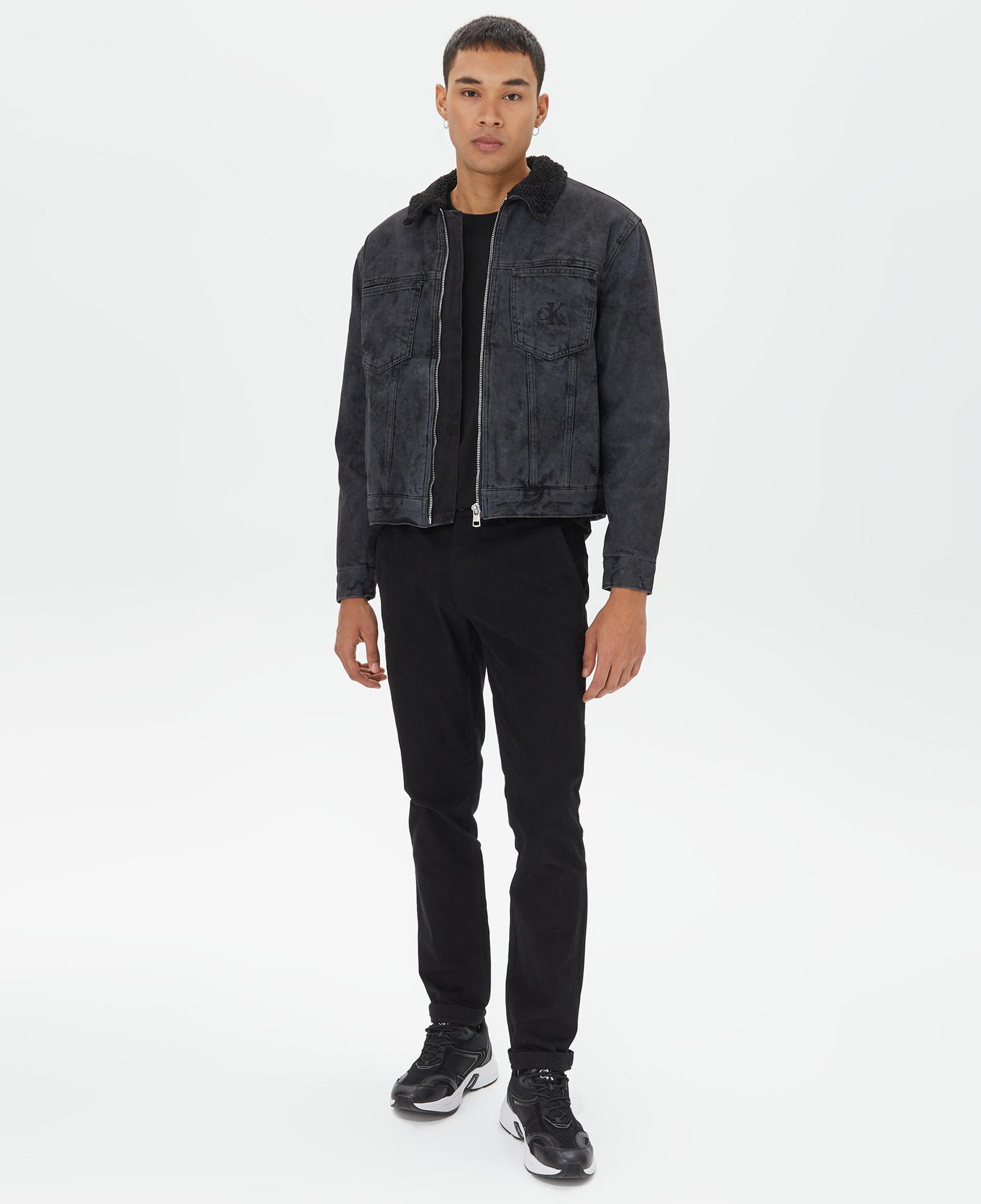 Calvin Klein Jeans Regular Sherpa Denim Zip Erkek Gri Mont