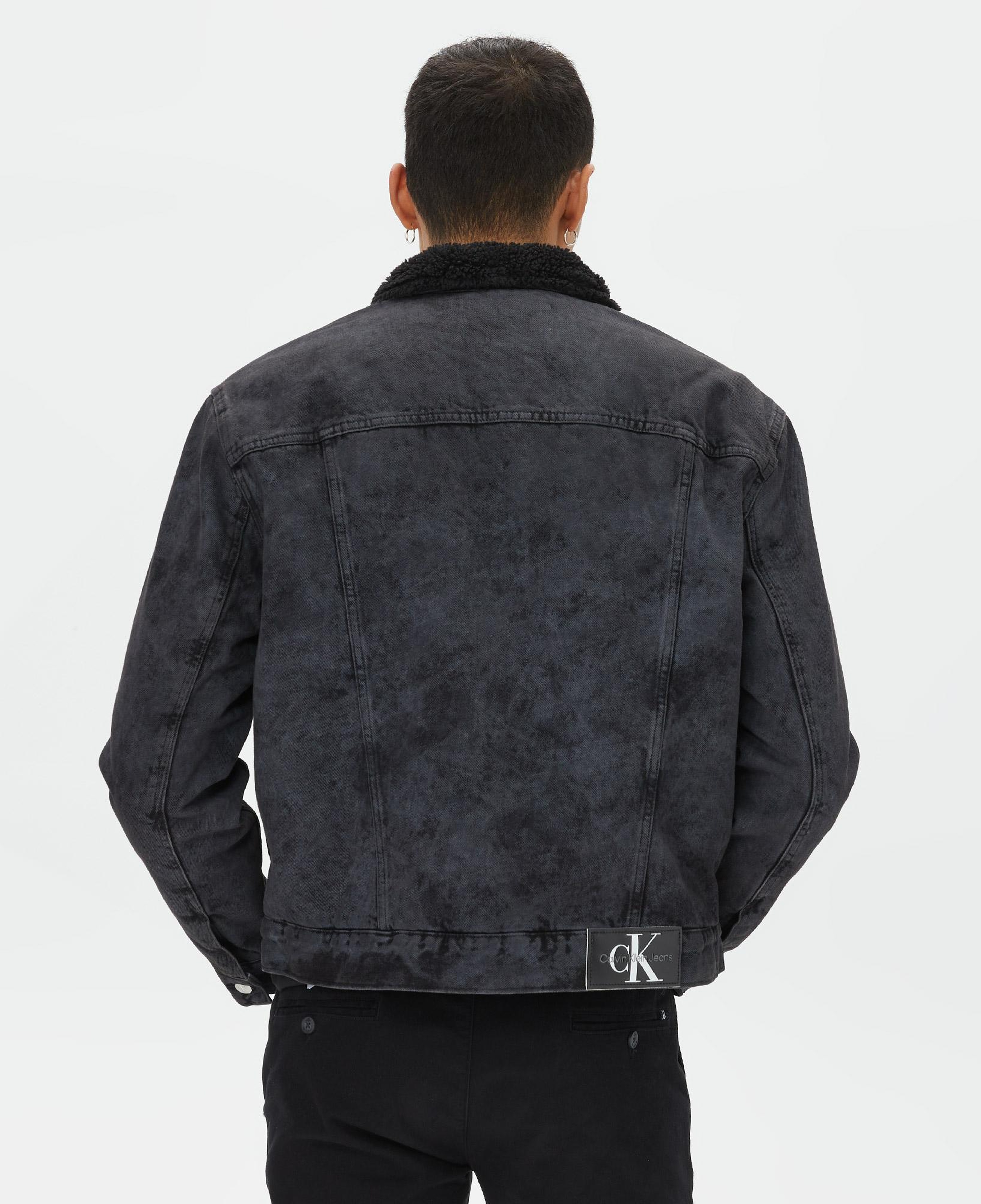 Calvin Klein Jeans Regular Sherpa Denim Zip Erkek Gri Mont