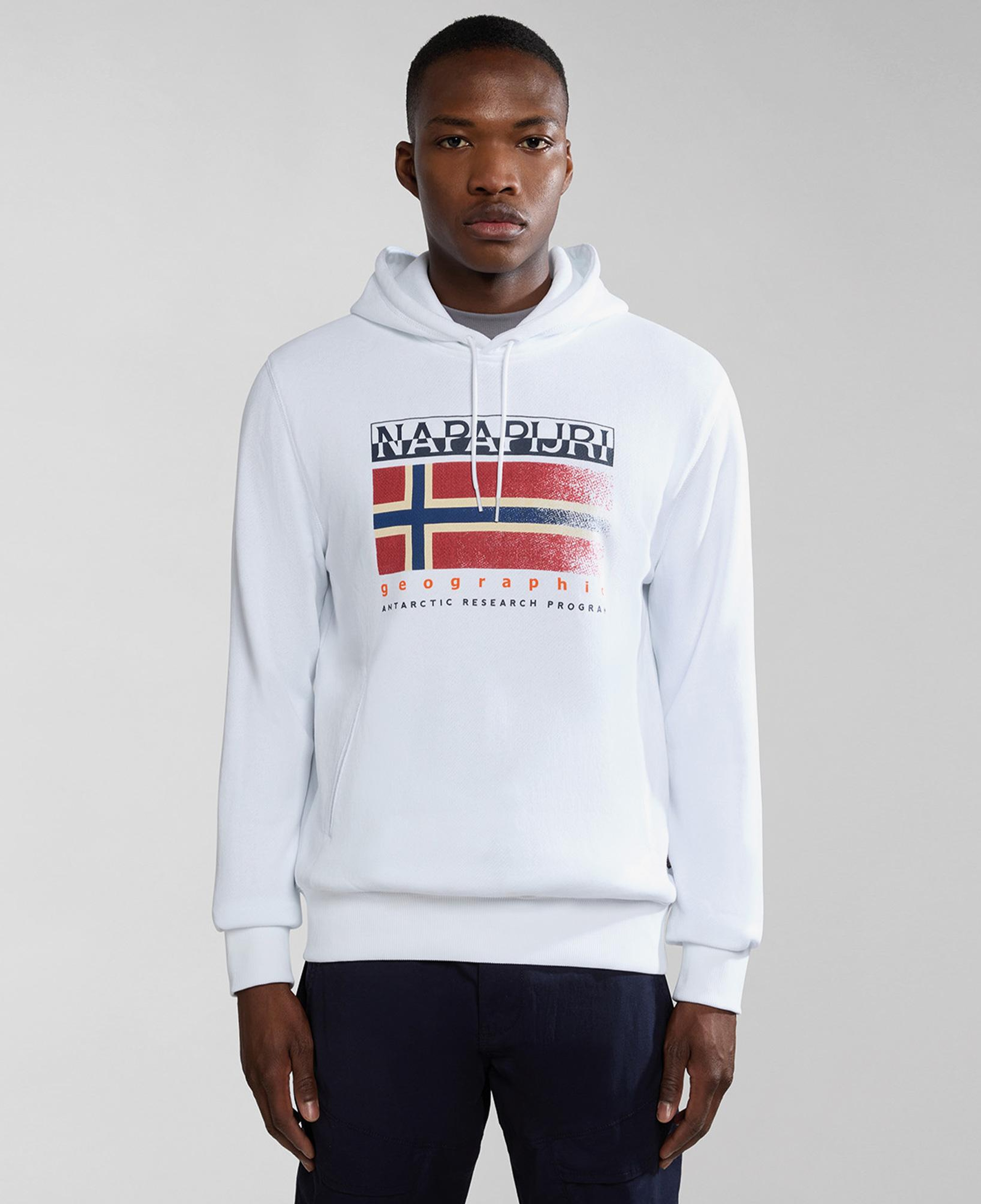 Napapijri B-Kreis Erkek Beyaz Sweatshirt
