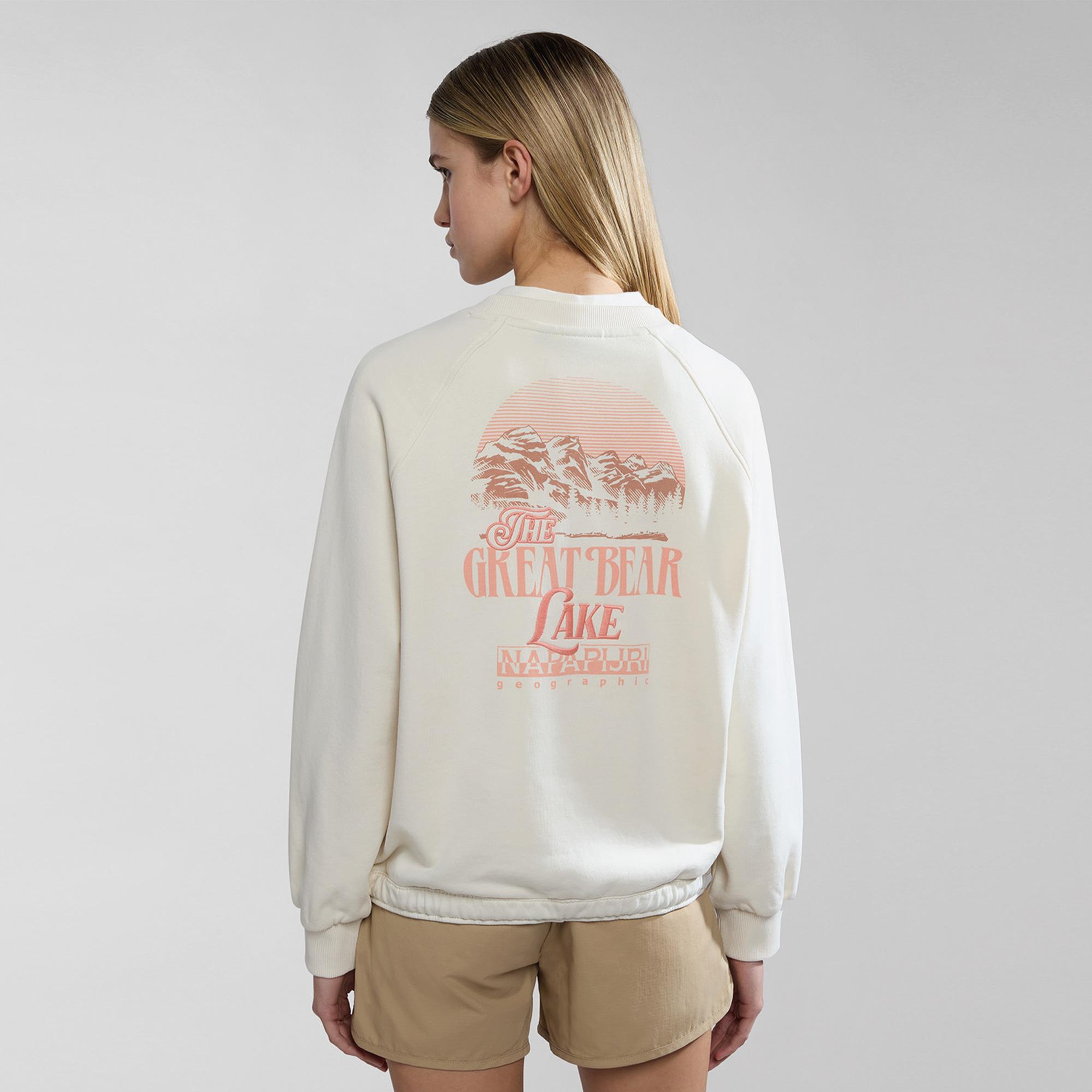 Napapijri B-Boyd Kadın Beyaz Sweatshirt