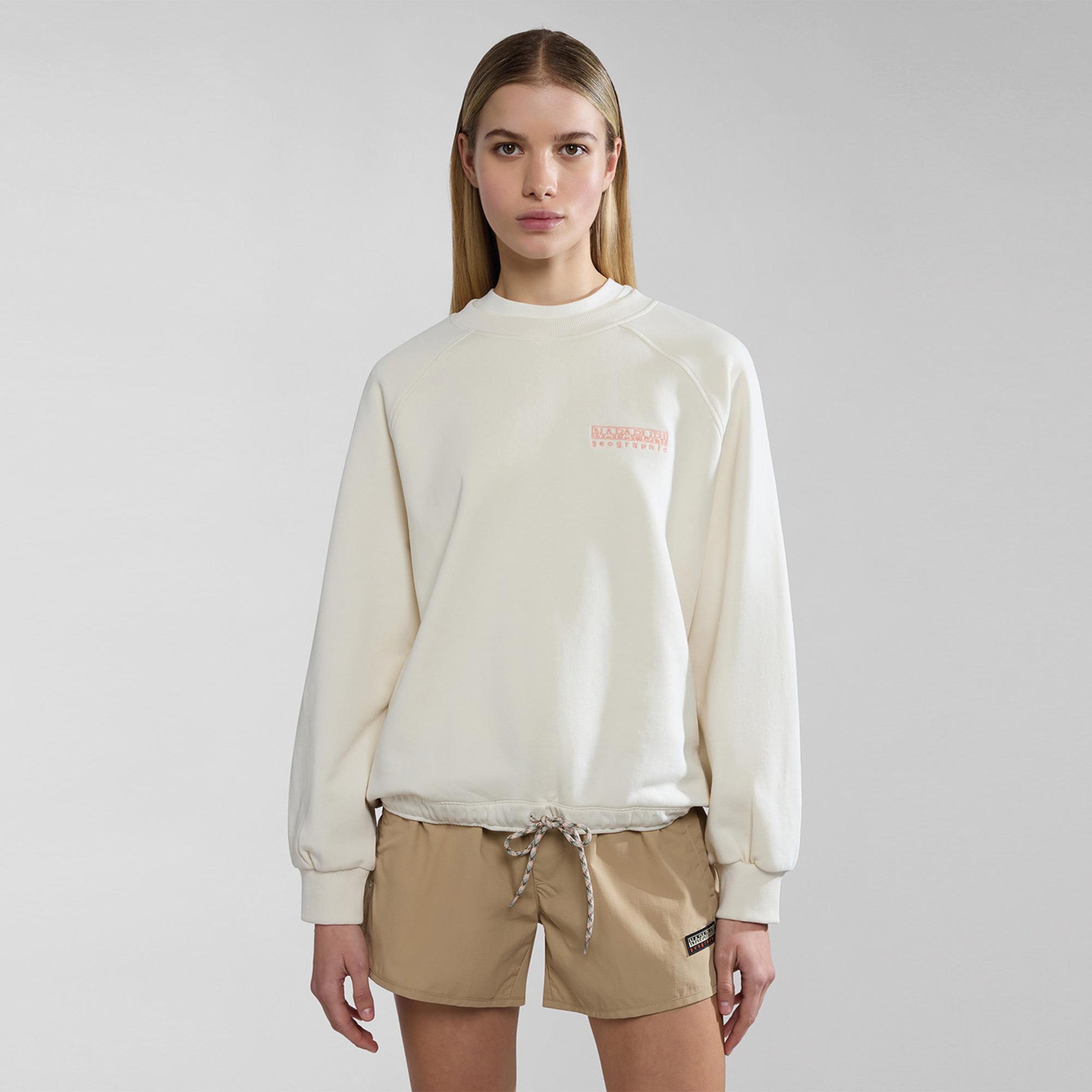 Napapijri B-Boyd Kadın Beyaz Sweatshirt