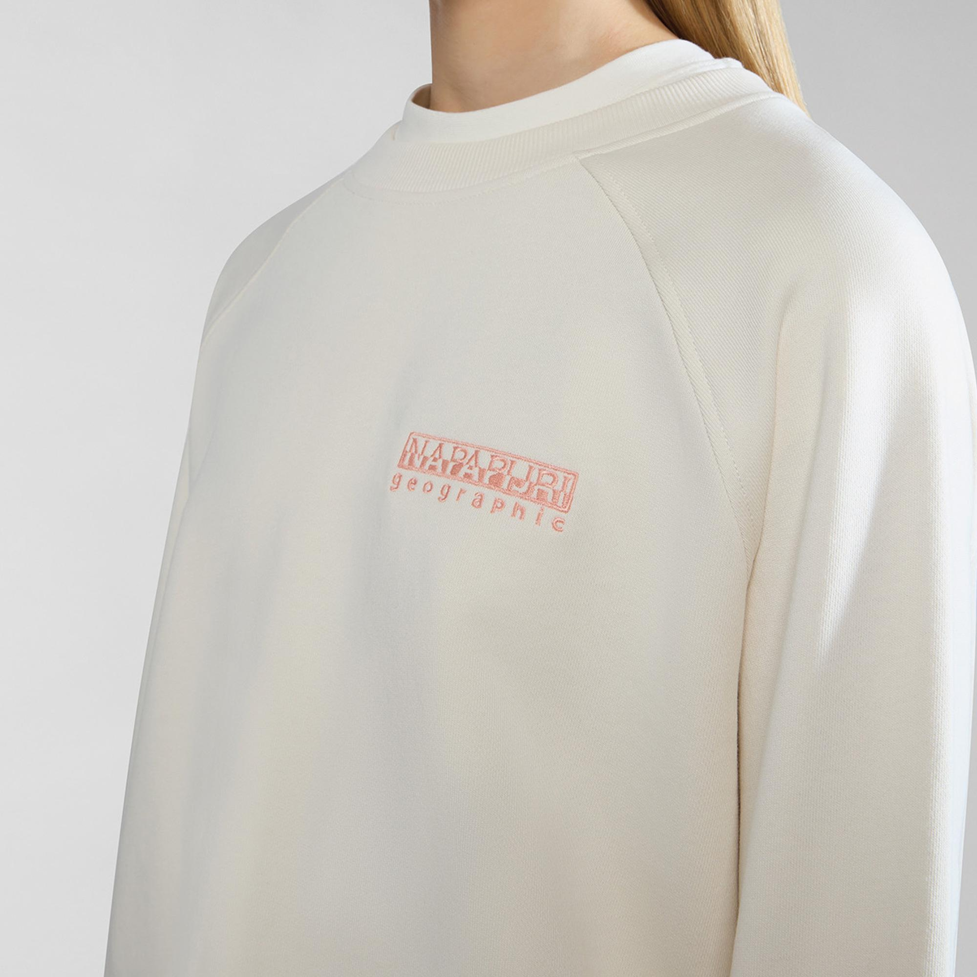 Napapijri B-Boyd Kadın Beyaz Sweatshirt