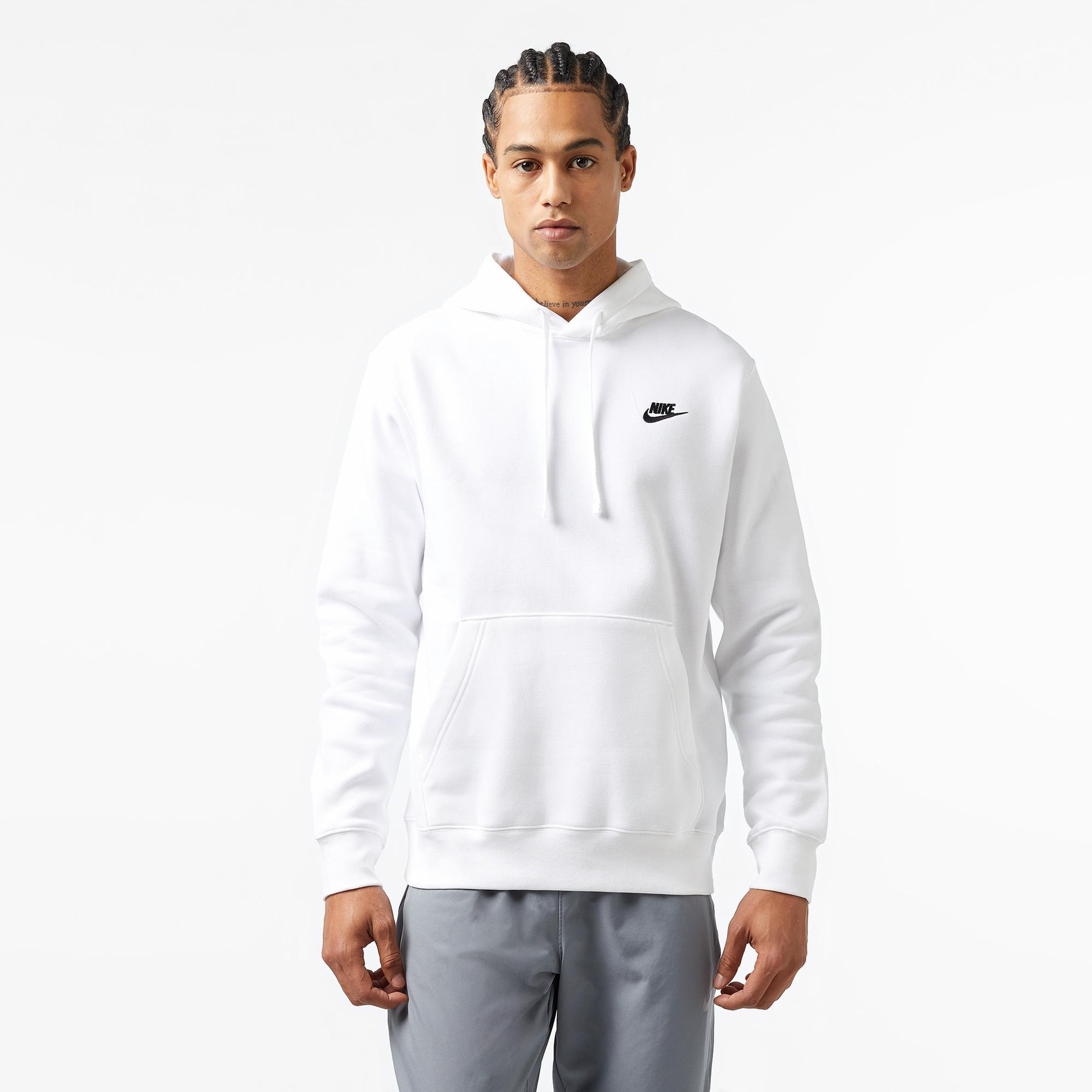 Nike Sportswear Club Fleece Erkek Beyaz Sweatshirt