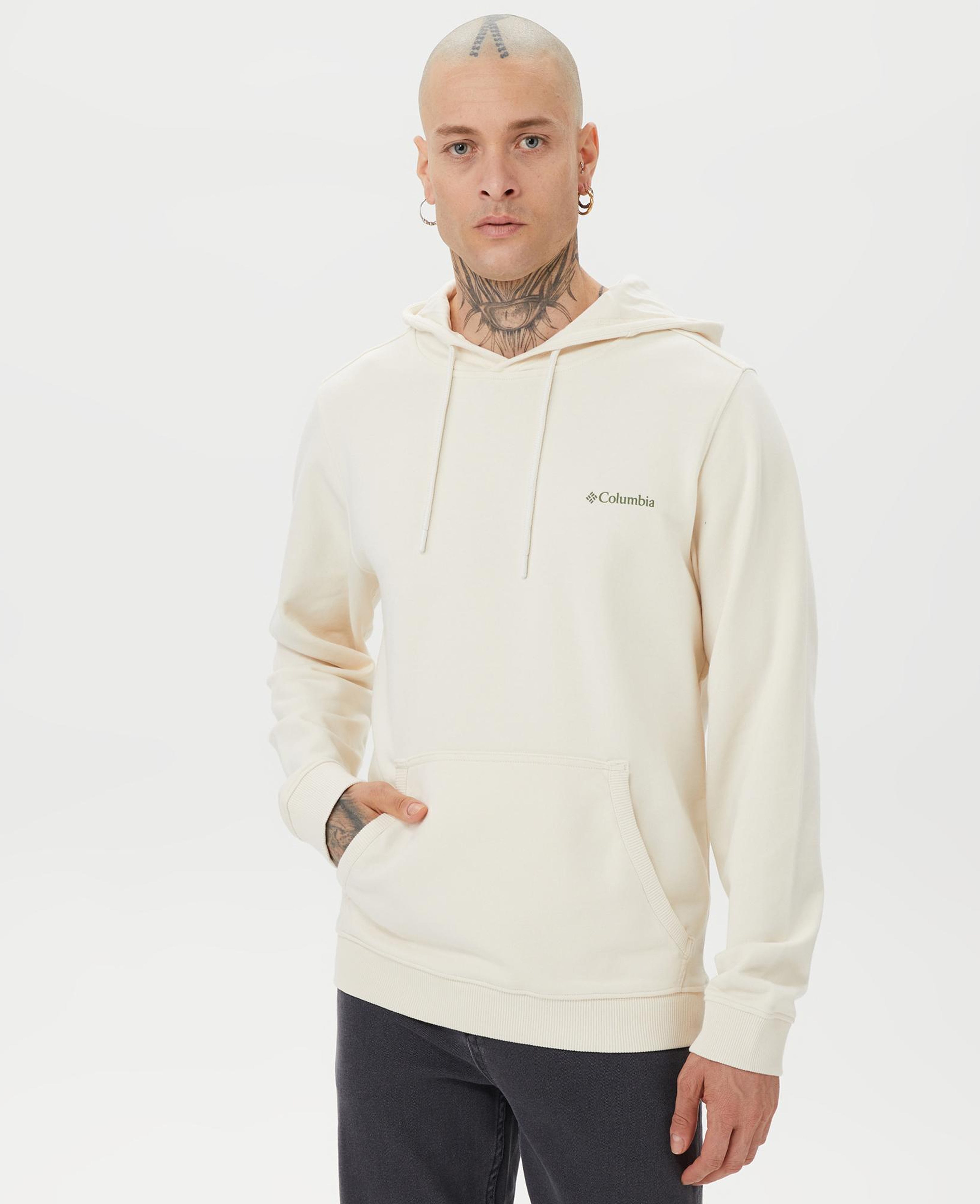 Columbia Basic Sm Logo Erkek Krem Sweatshirt