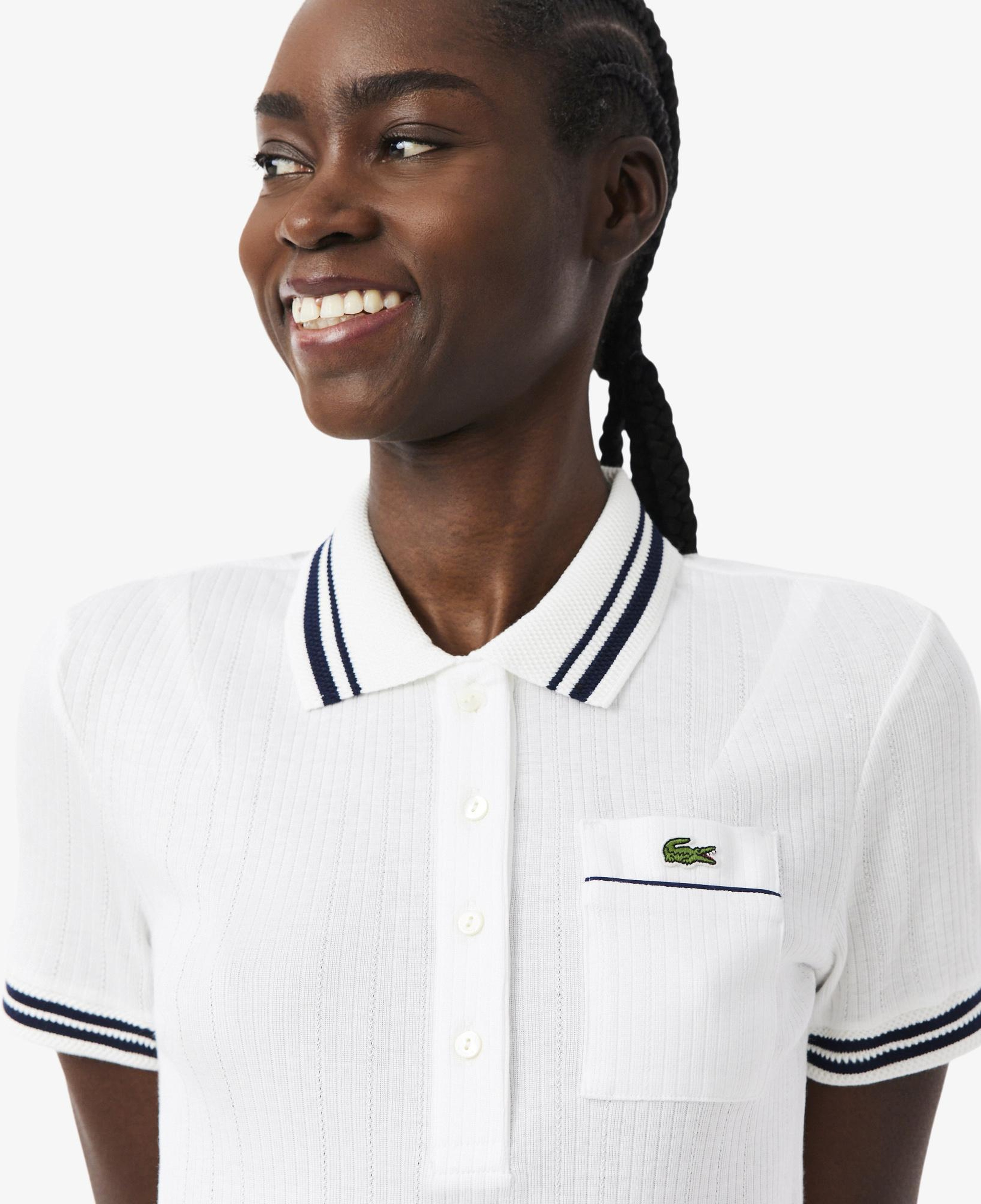 Kadın Slim Fit Beyaz Polo