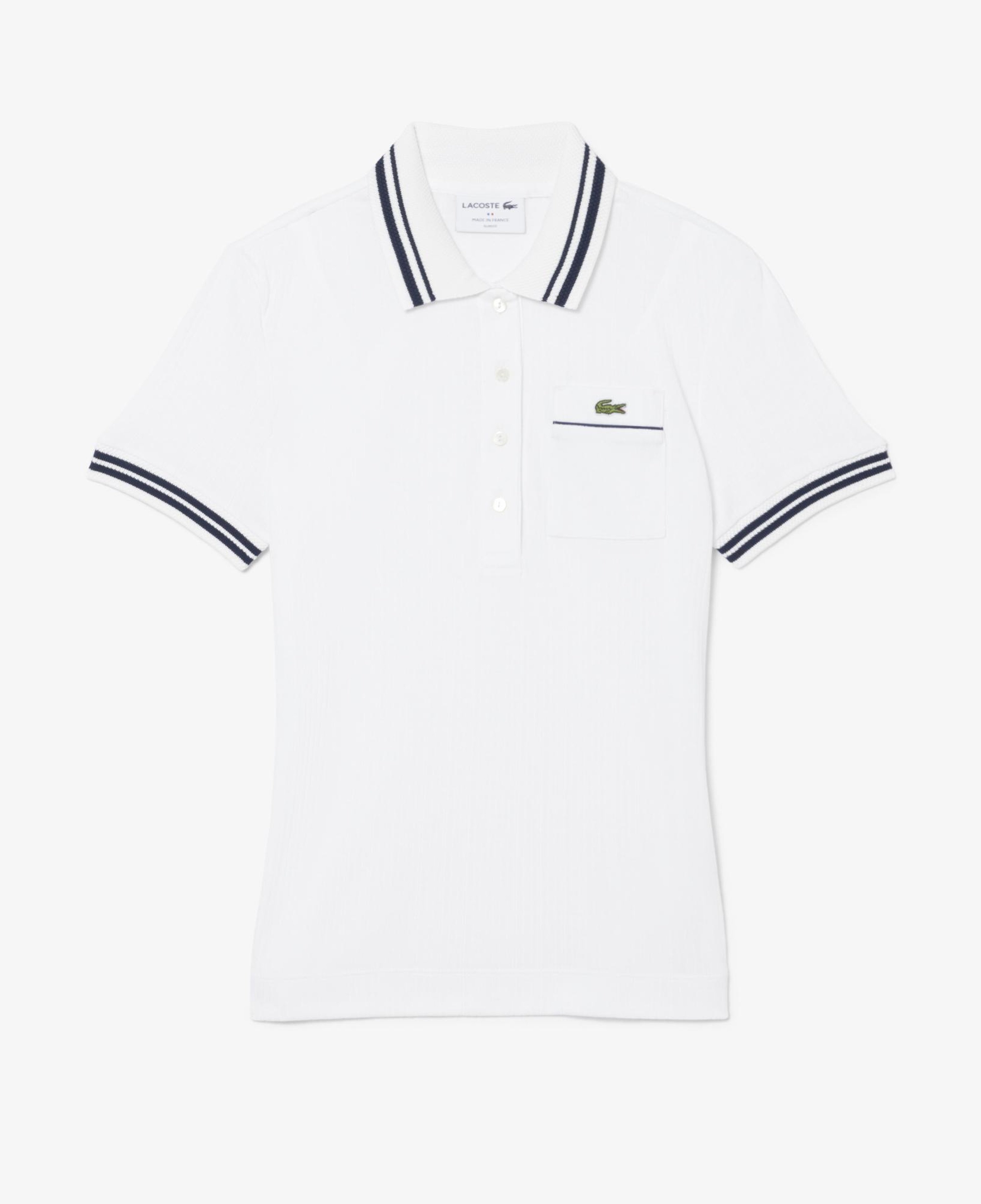 Kadın Slim Fit Beyaz Polo