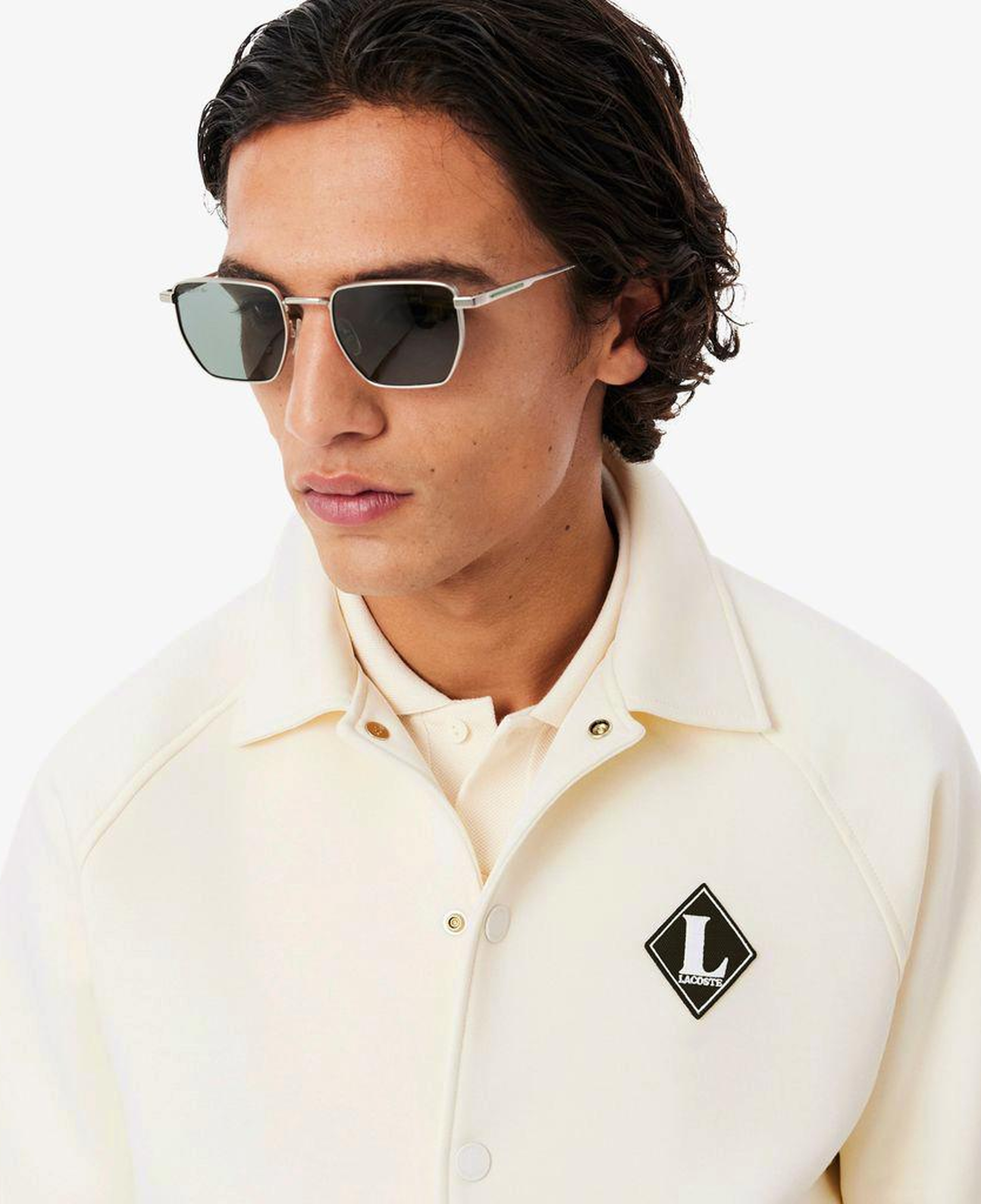 Erkek Classic Fit Krem Bomber Ceket