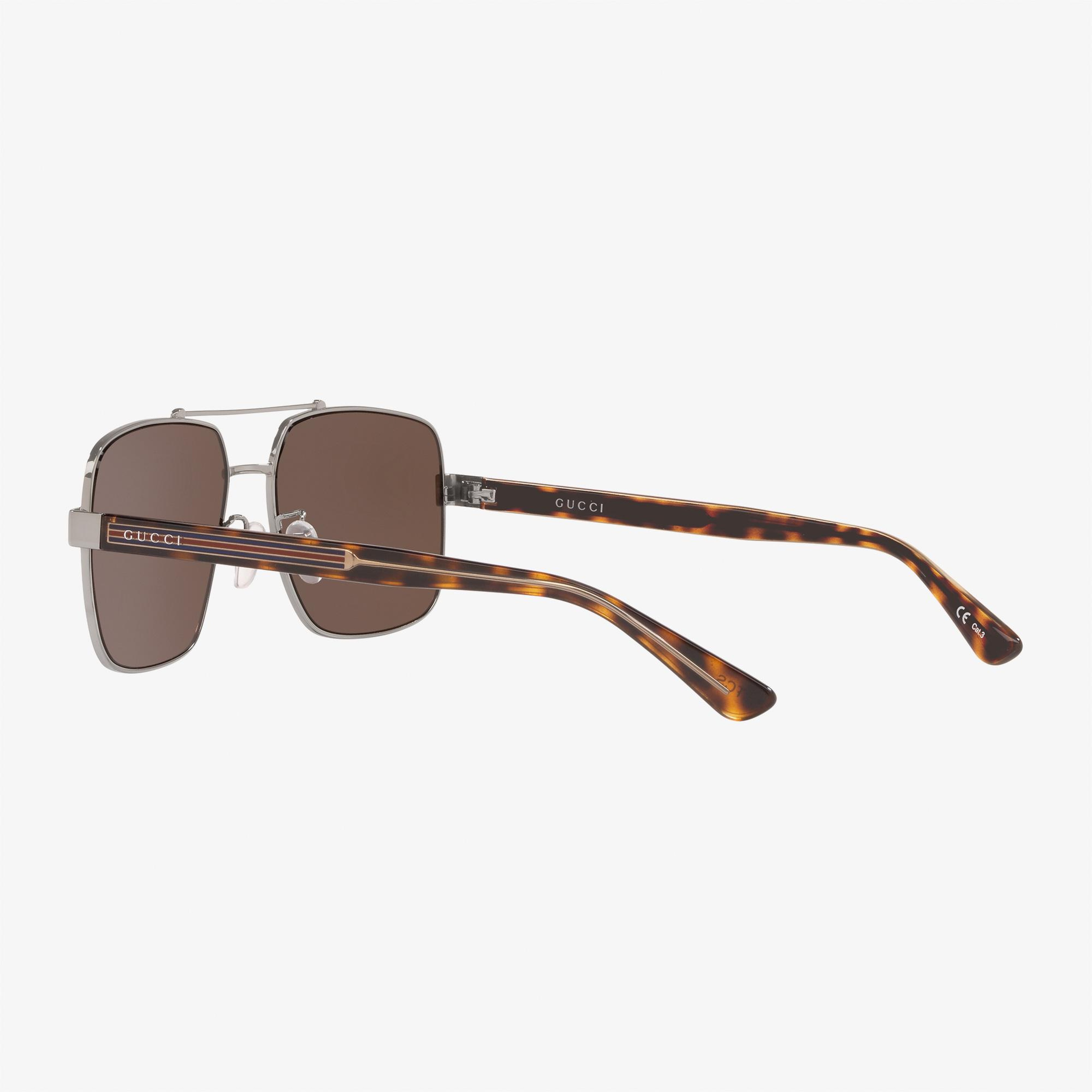 GUCCI 0Rb3708 Erkek Gümüş Güneş Gözlüğü
