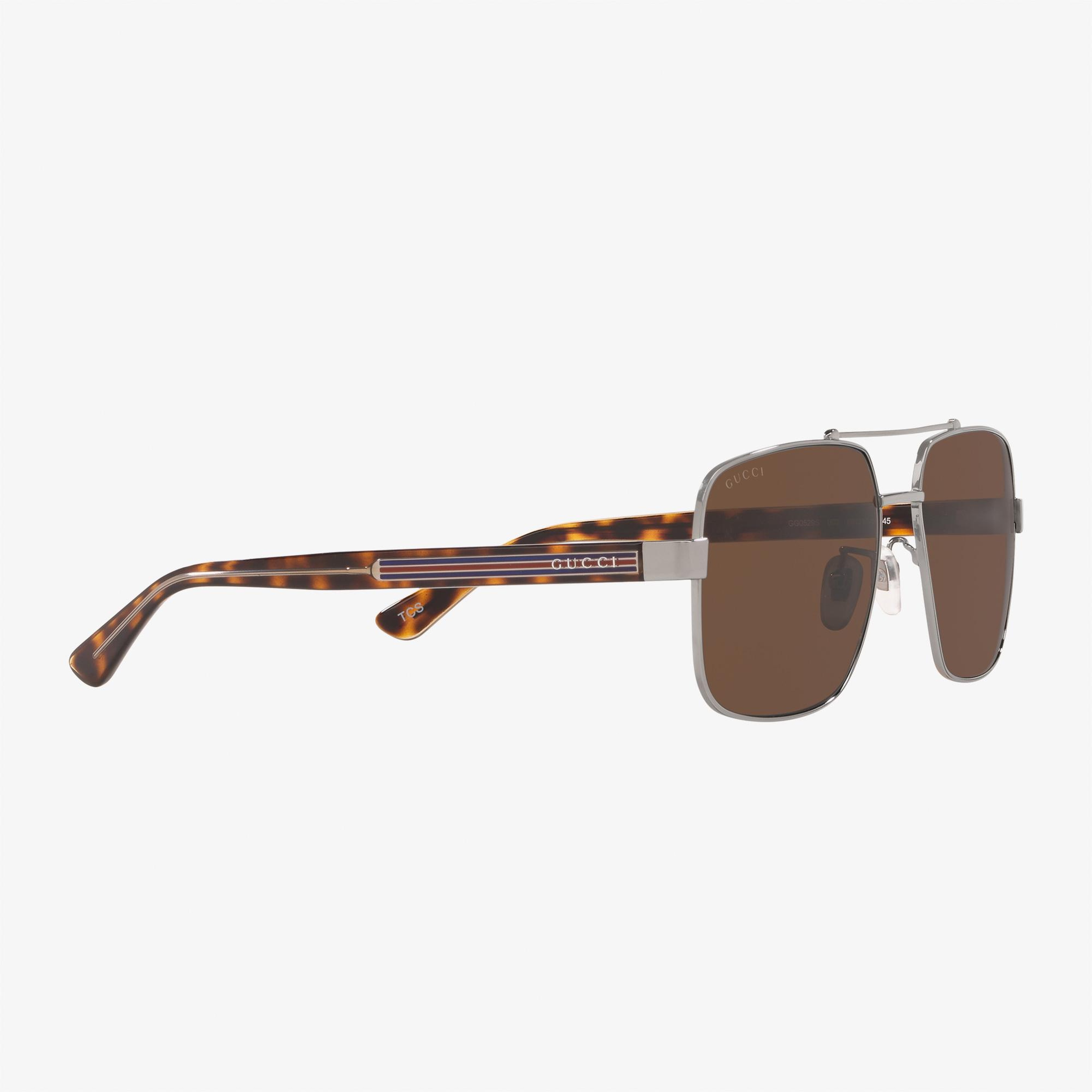 GUCCI 0Rb3708 Erkek Gümüş Güneş Gözlüğü