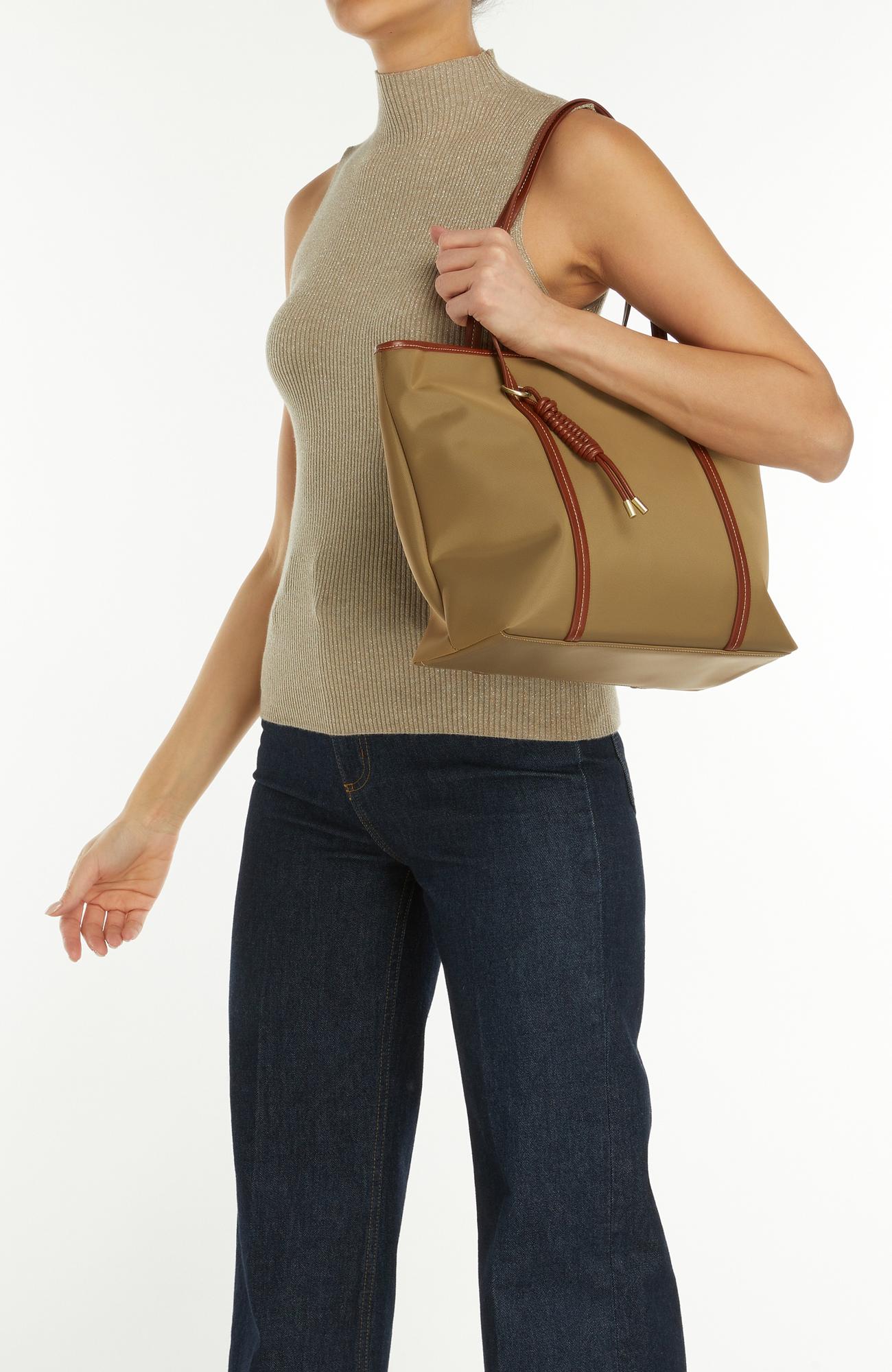 Divarese Kadın Haki Nylon Shopper Çanta
