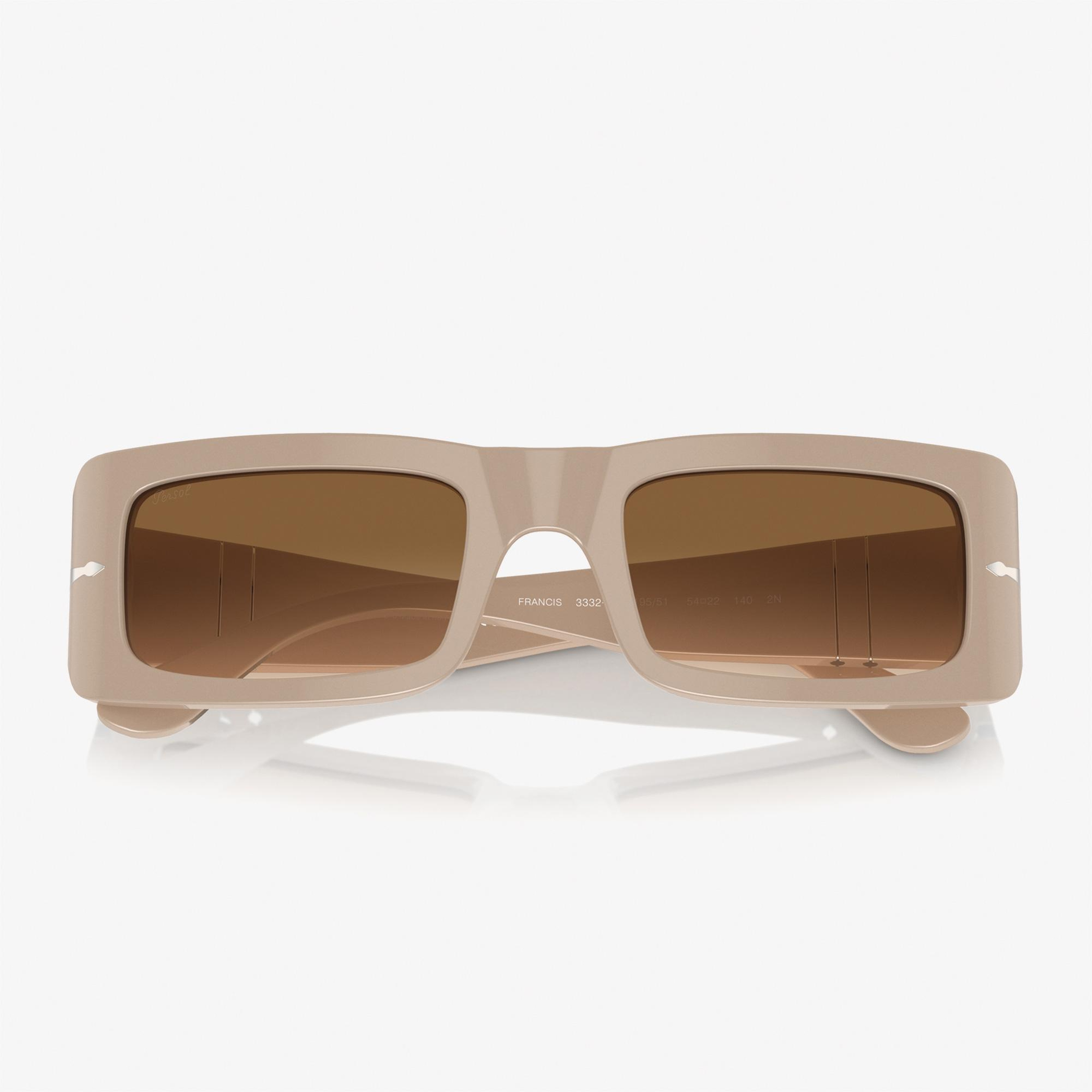 PERSOL 0PO3332S Acetate Unisex Bej Güneş Gözlüğü