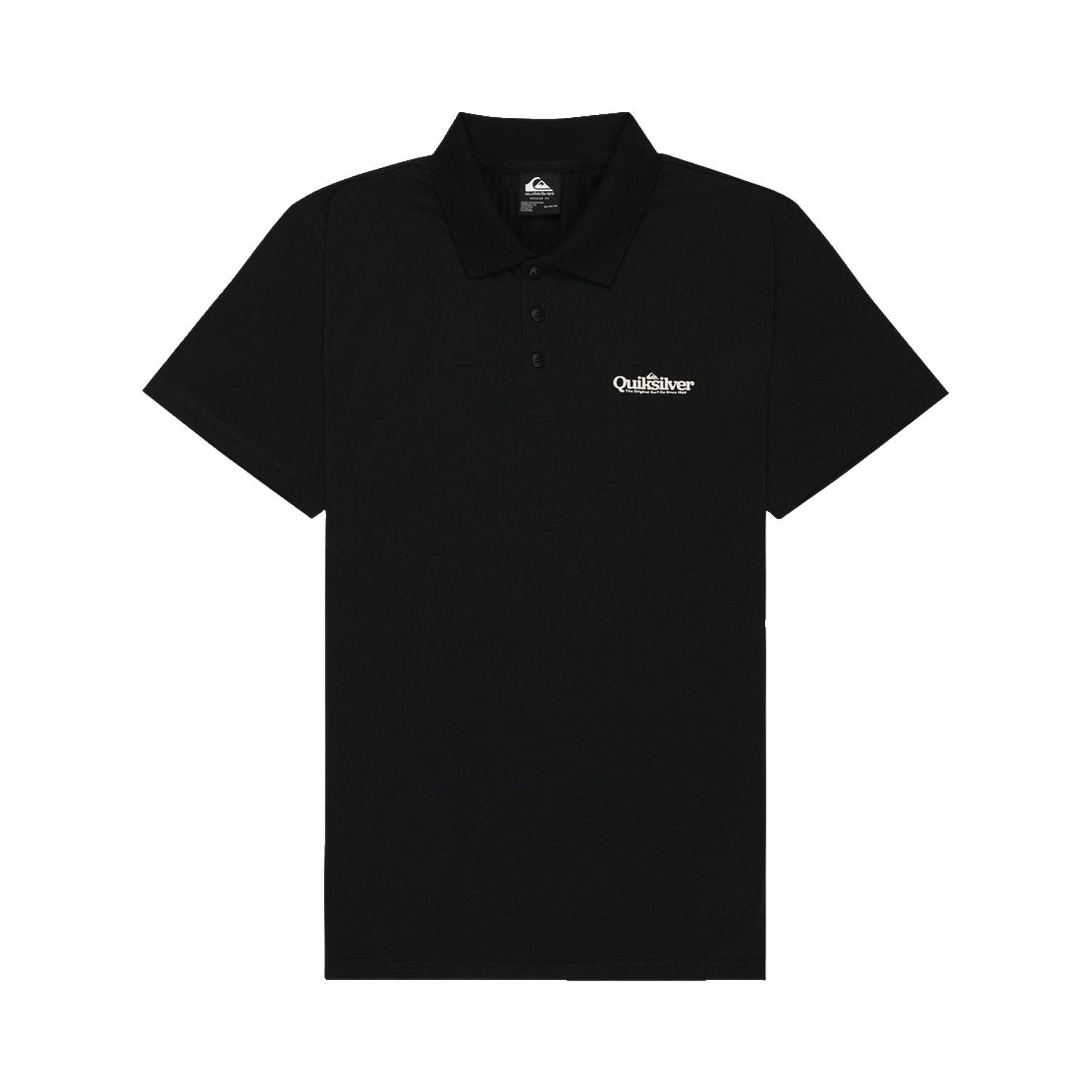 Quiksilver Polo Stretch Erkek Siyah Tişört