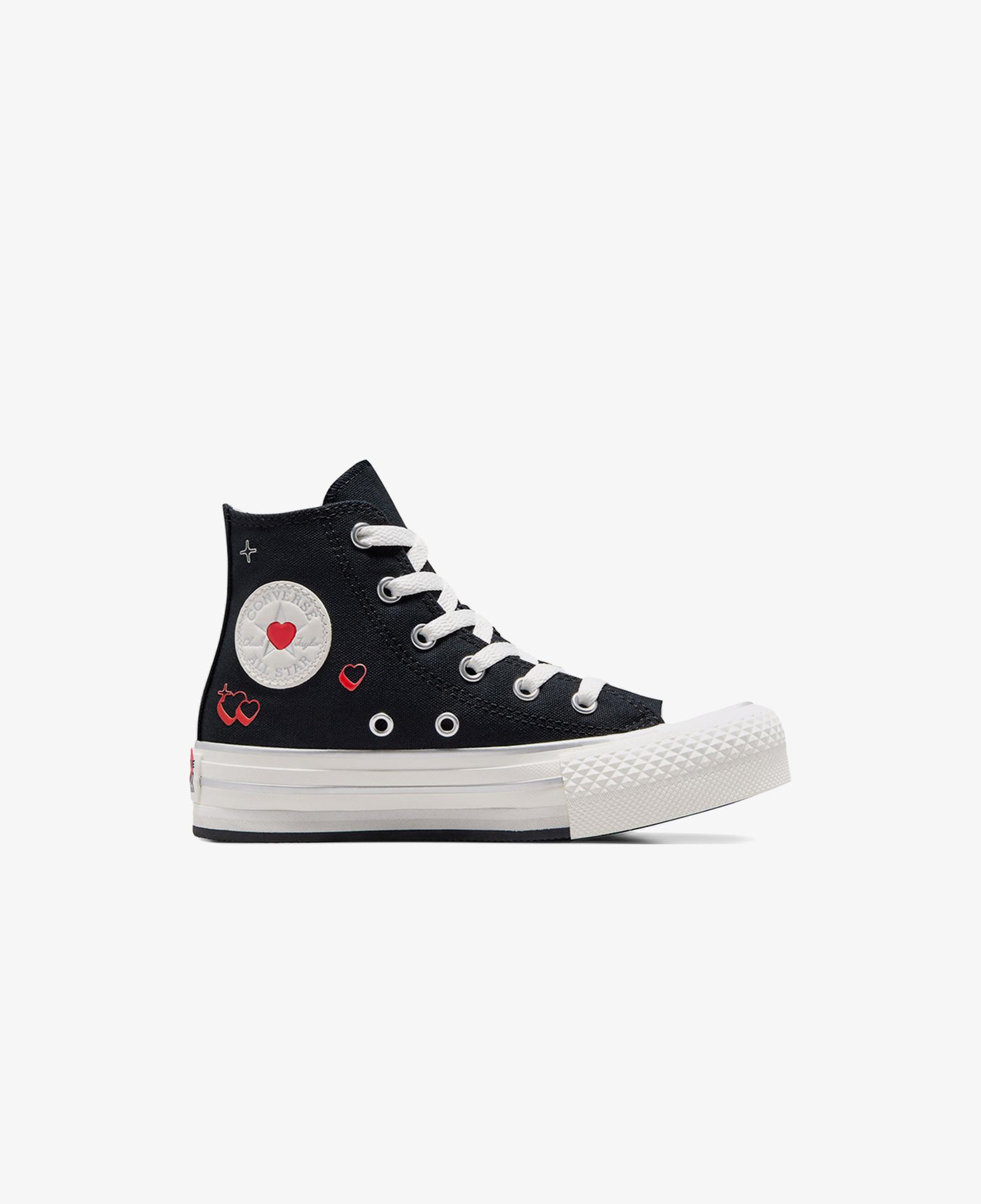 Converse Chuck Taylor All Star EVA Lift Platform Y2K Heart Çocuk Siyah Sneaker