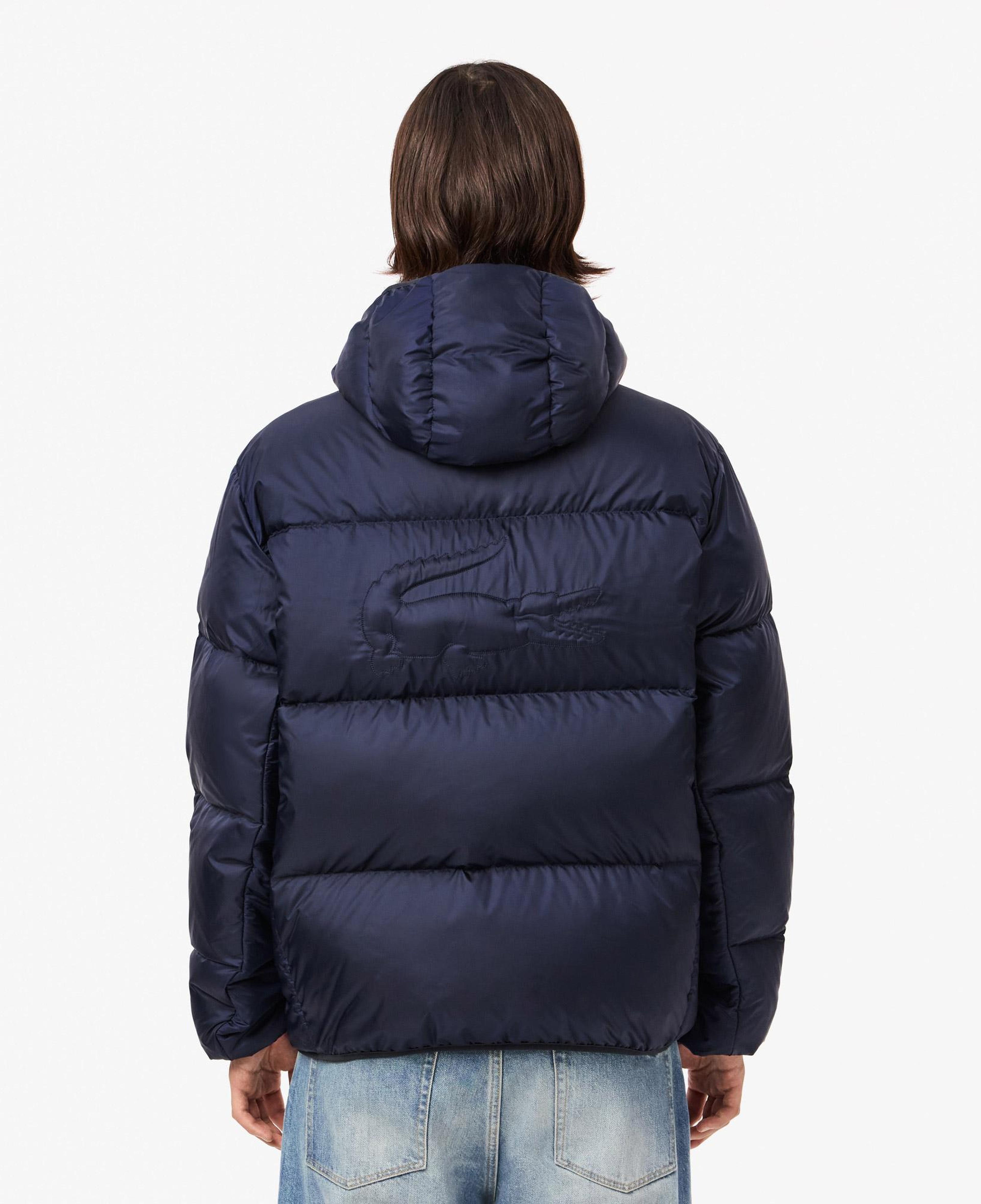 Erkek Relaxed Fit Kapüşonlu Lacivert Şişme Mont