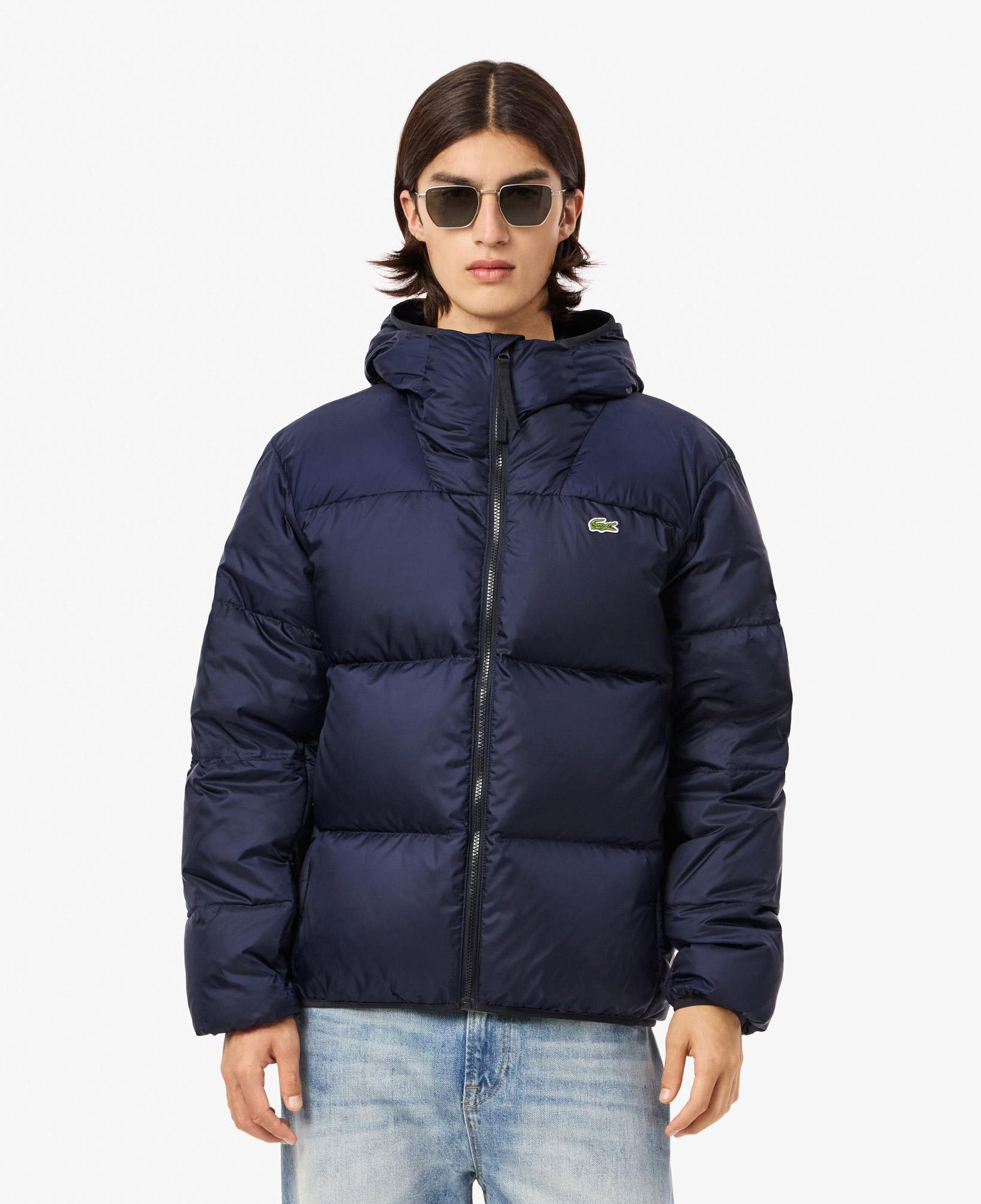 Erkek Relaxed Fit Kapüşonlu Lacivert Şişme Mont