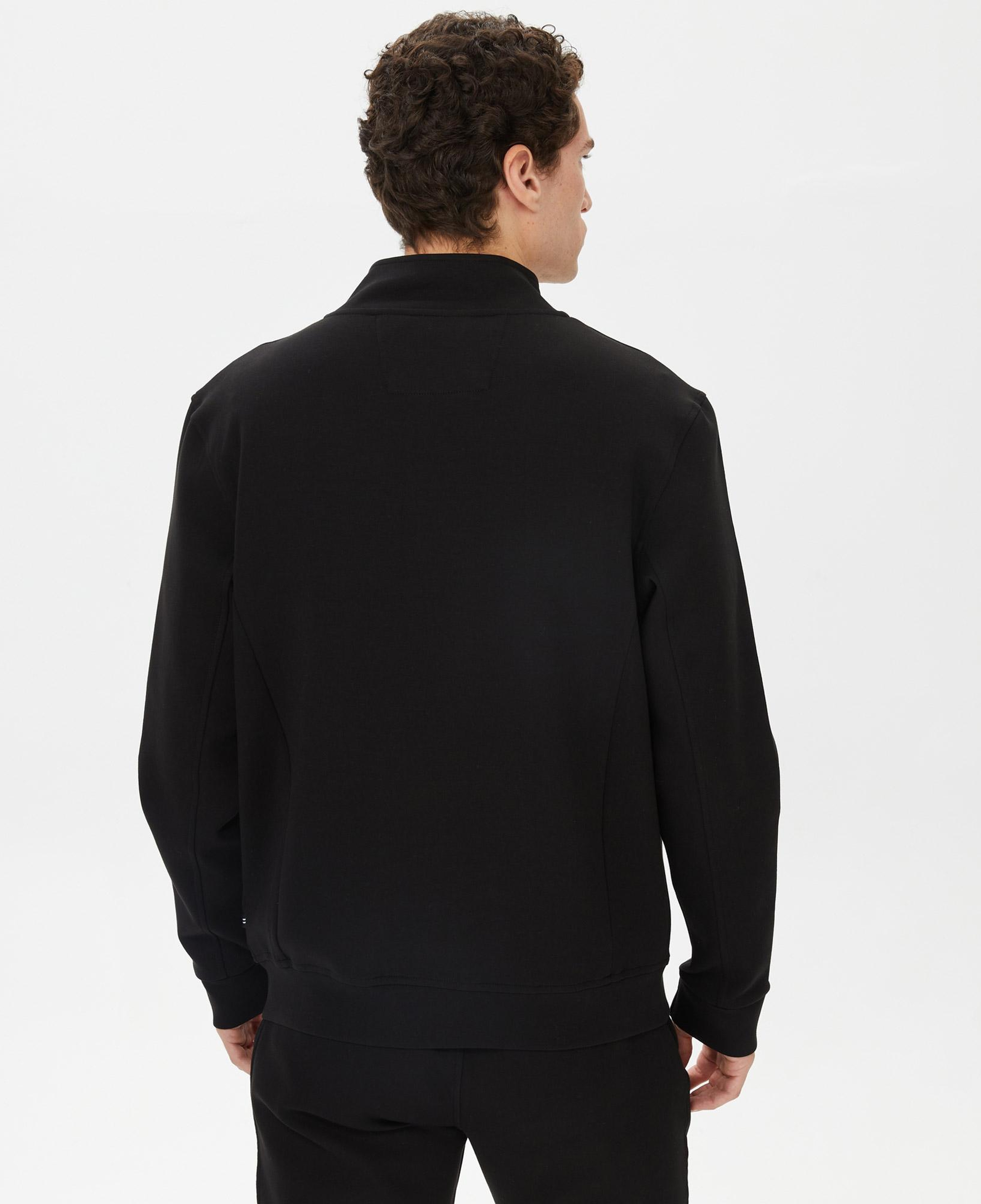 Nautica Erkek Siyah Standart Fit Dik Yakalı Sweatshirt