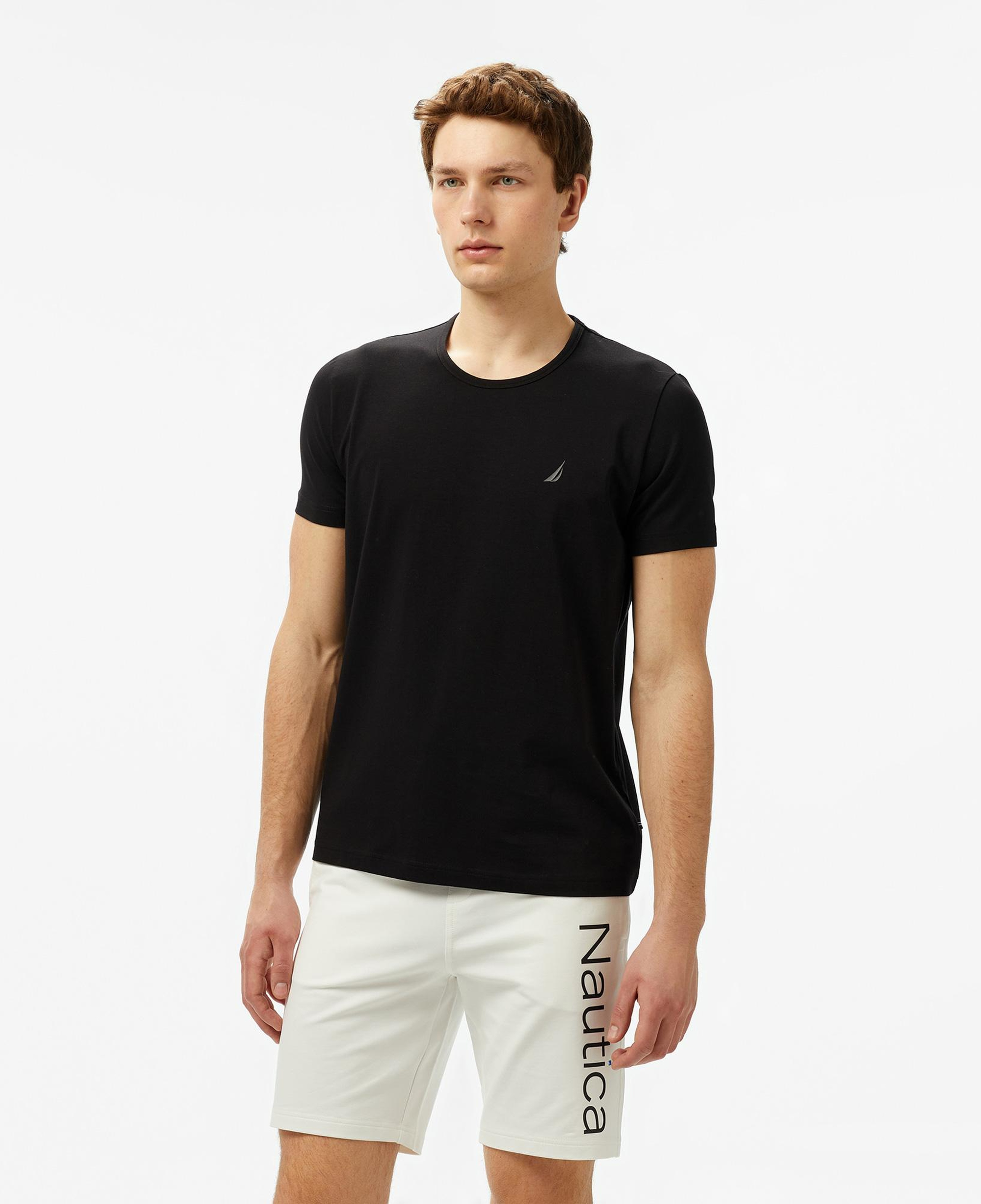 Nautara Erkek Siyah Regular Fit T-Shirt