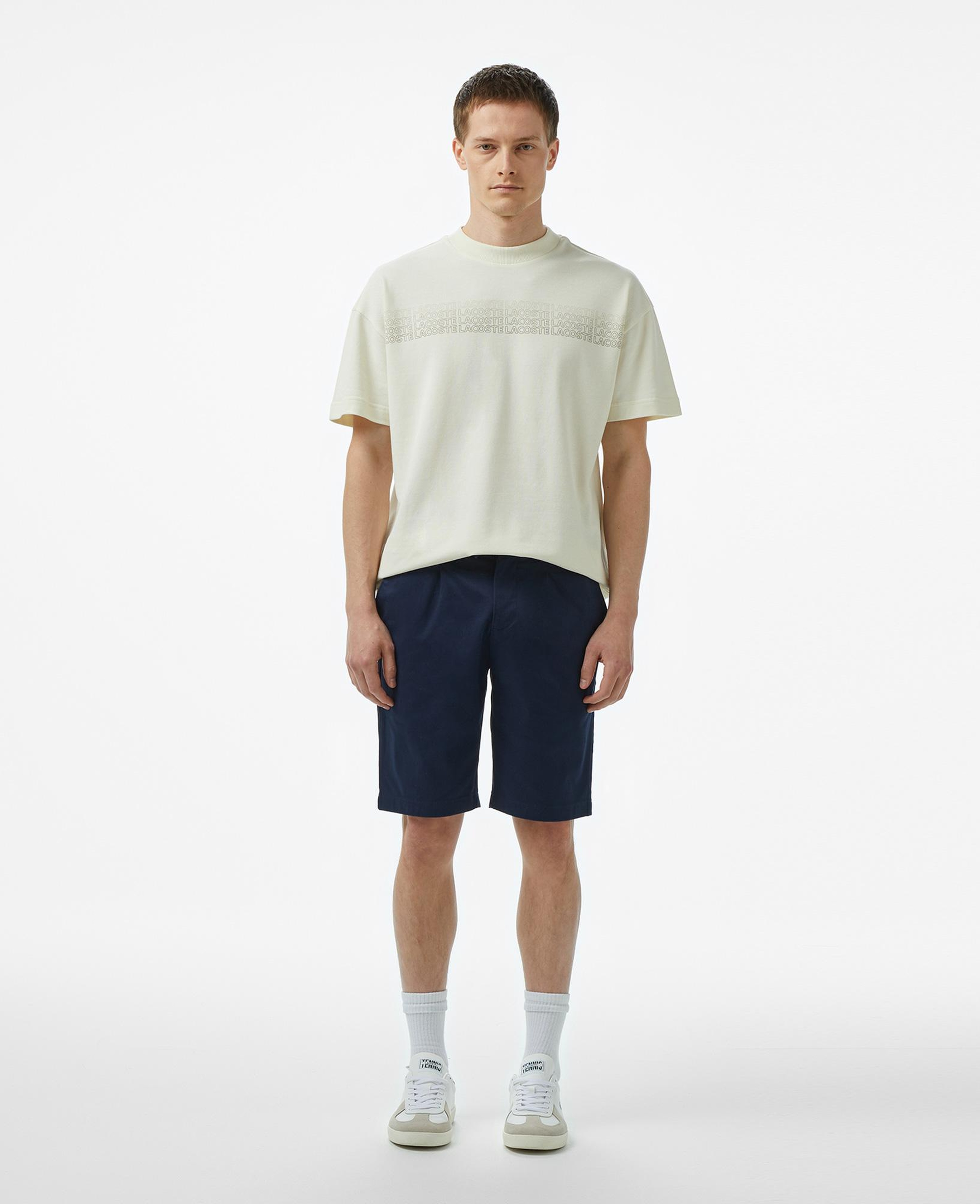Erkek Tapered Fit Lacivert Bermuda Şort