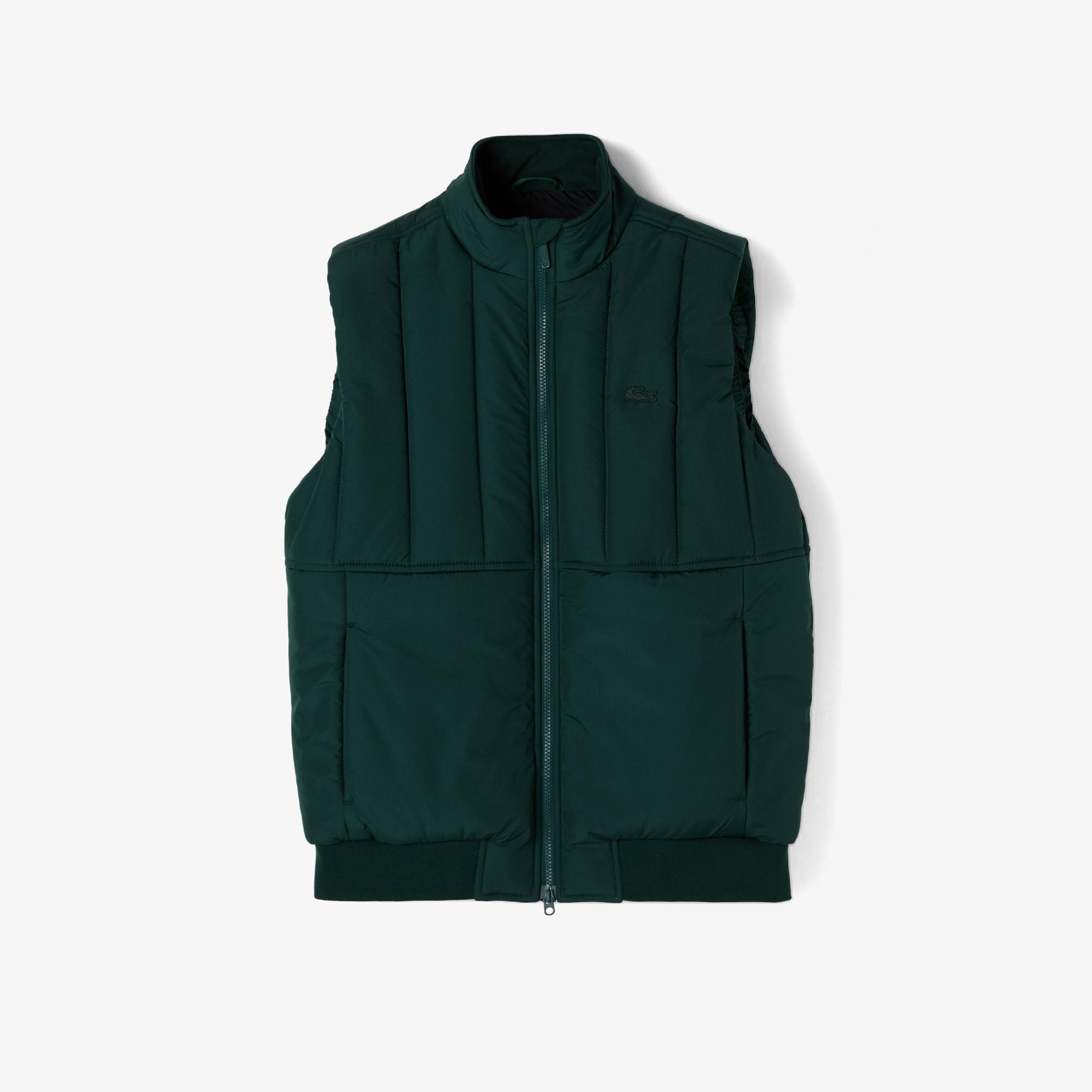 Lacoste Erkek Dik Yaka Koyu Yeşil Yelek