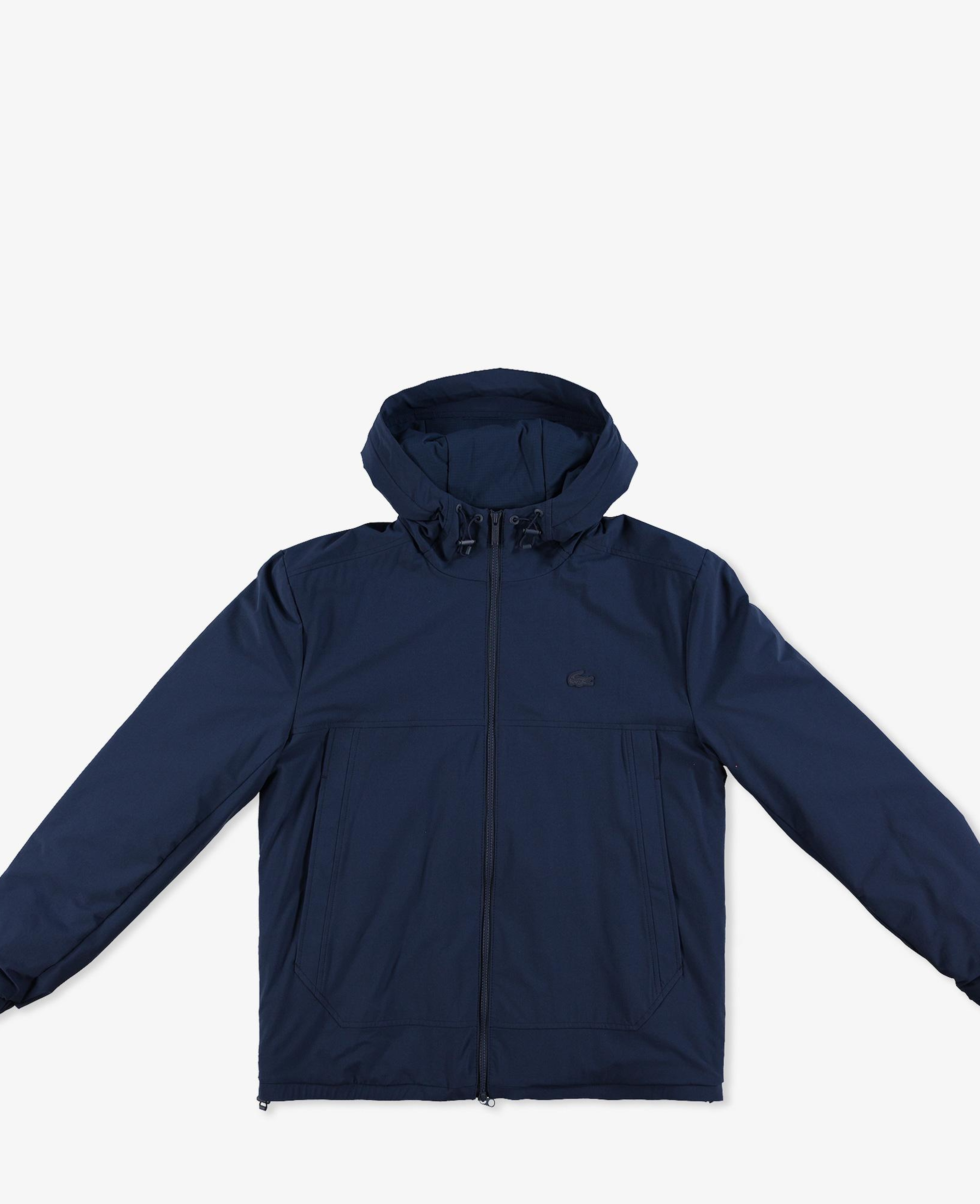 Erkek Relaxed Fit Kapüşonlu Lacivert Yağmurluk