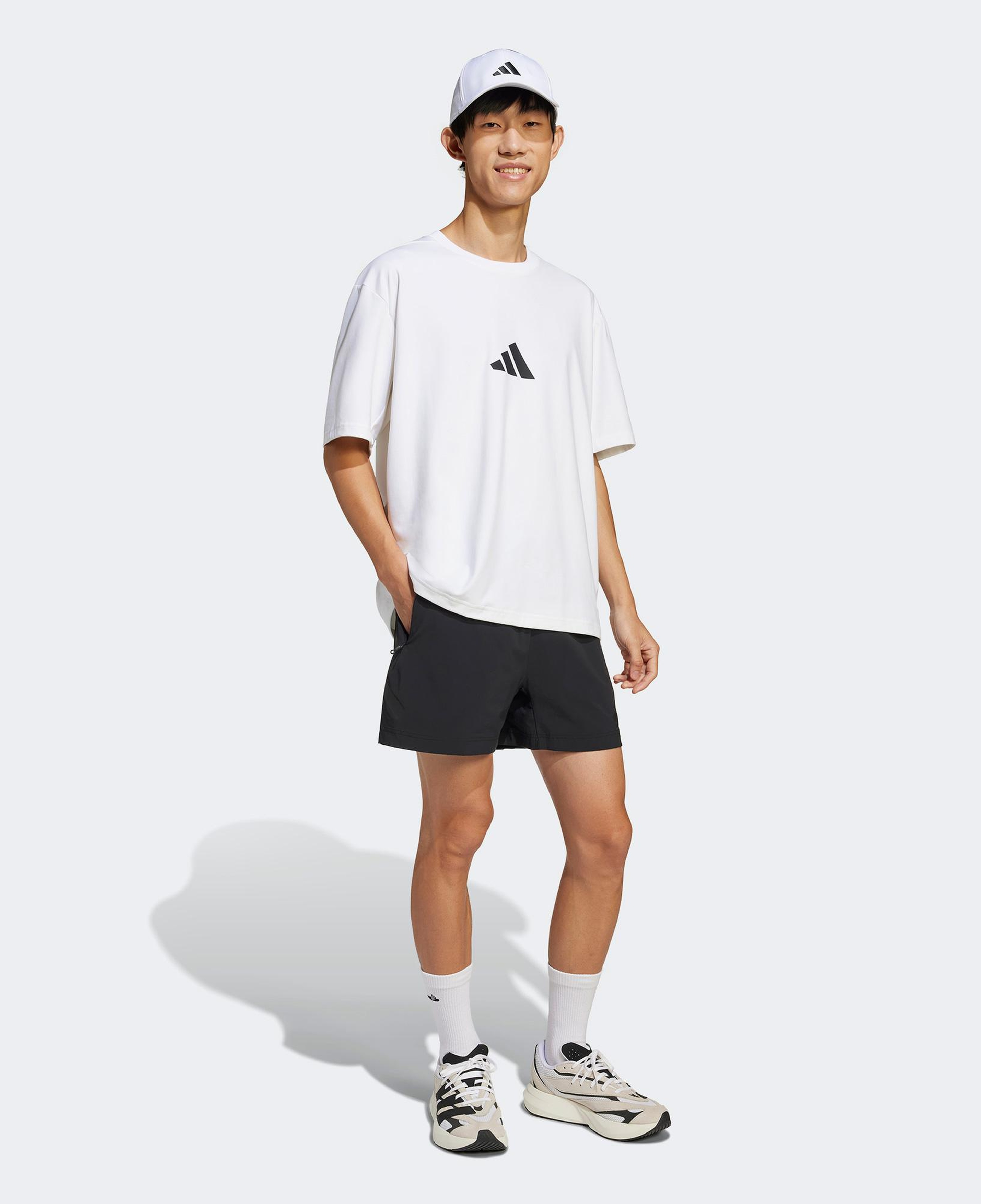 adidas Z.N.E. Loose Fit Erkek Beyaz T-Shirt