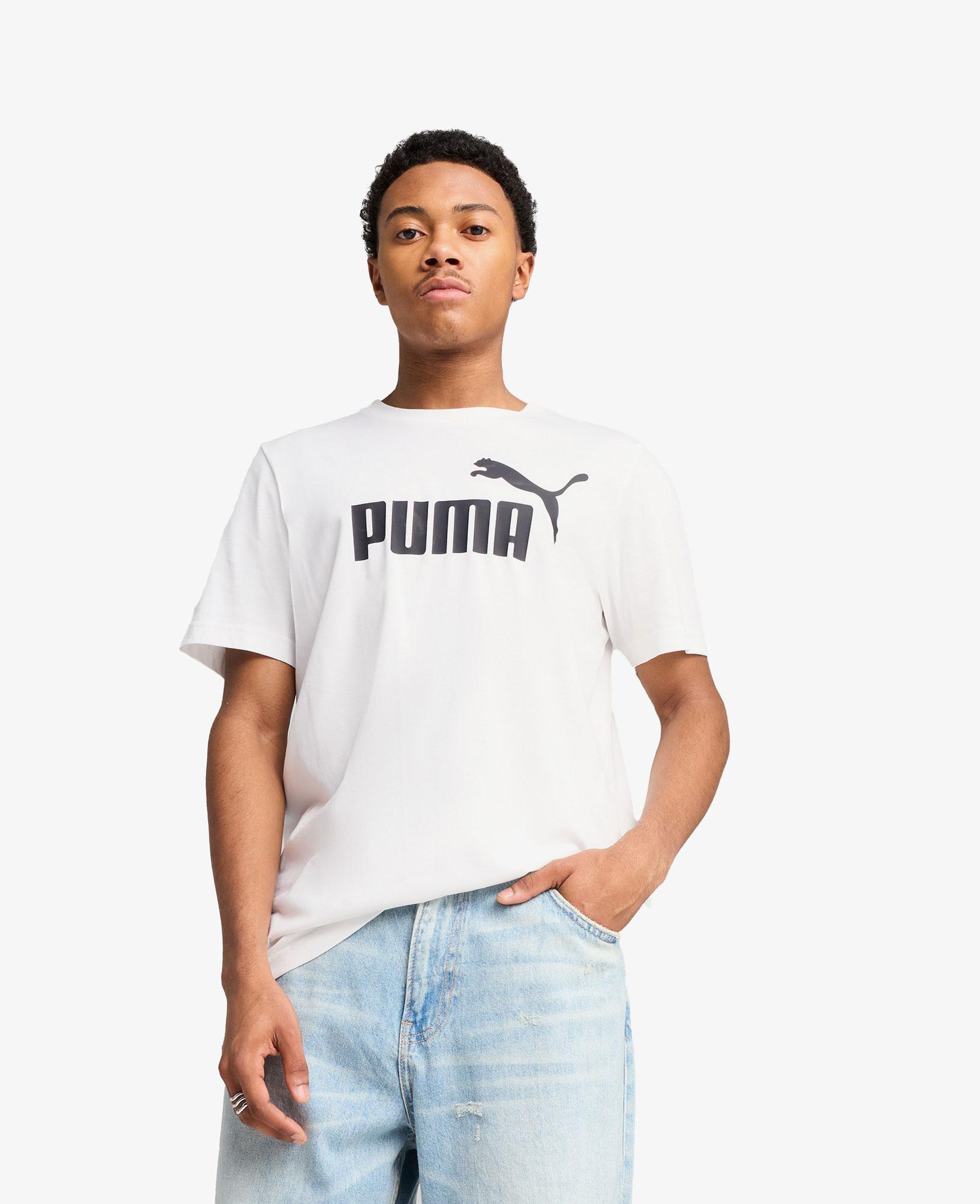 Puma Essentials No. 1 Logo Erkek Beyaz Tişört