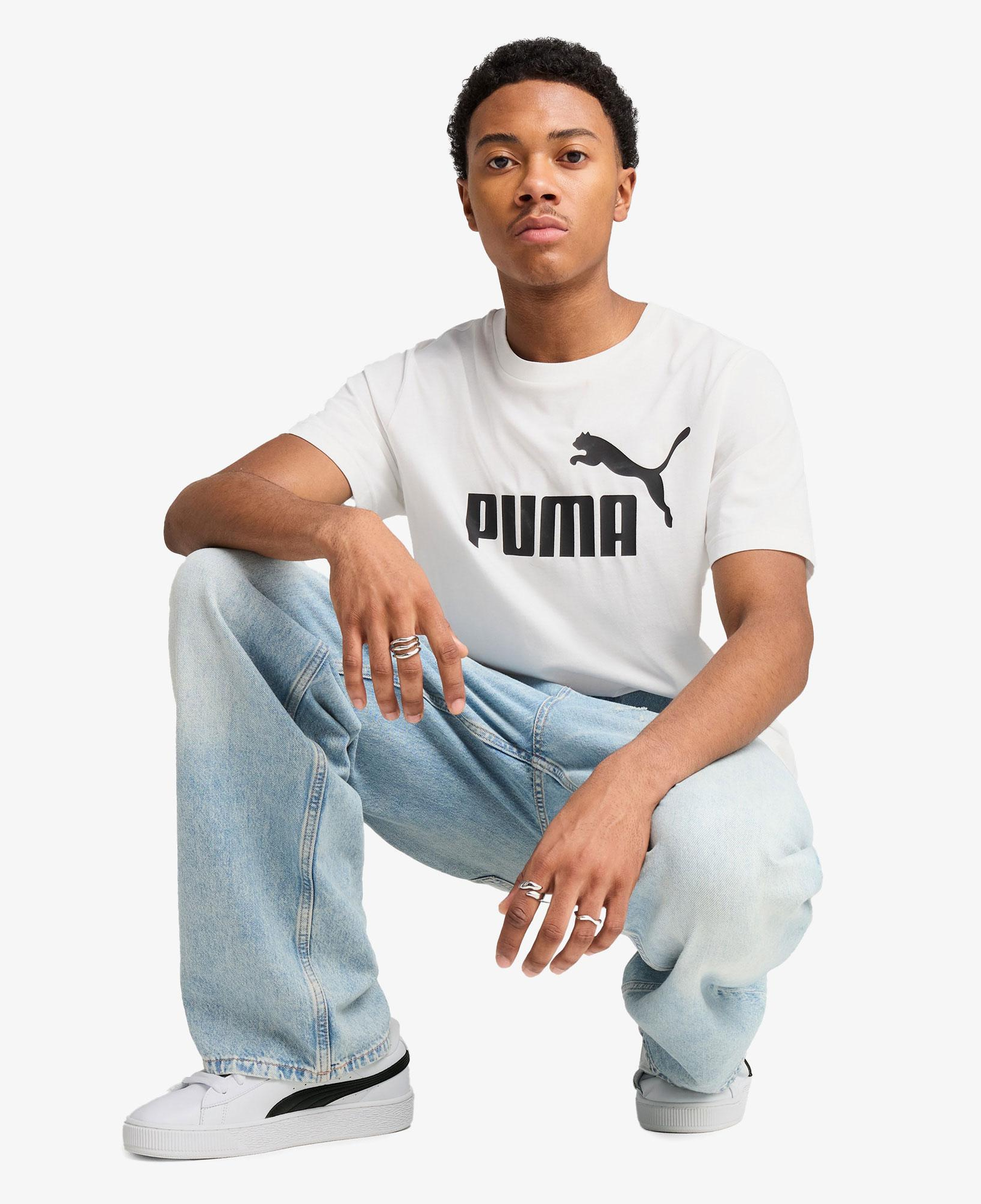 Puma Essentials No. 1 Logo Erkek Beyaz Tişört